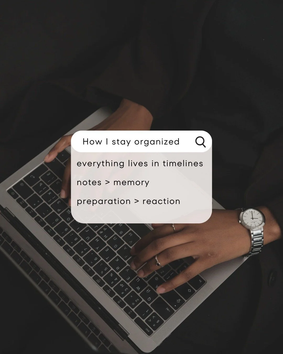 I&rsquo;m not naturally chaotic or ultra-structured &mdash; I&rsquo;ve just learned what keeps things flowing when multiple events and timelines overlap.