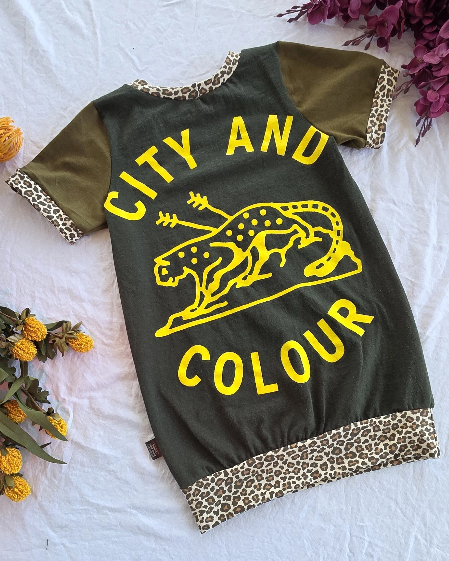 Upcycled City and Colour Kids Tunic Top, Grow With Me size 6-9yrs