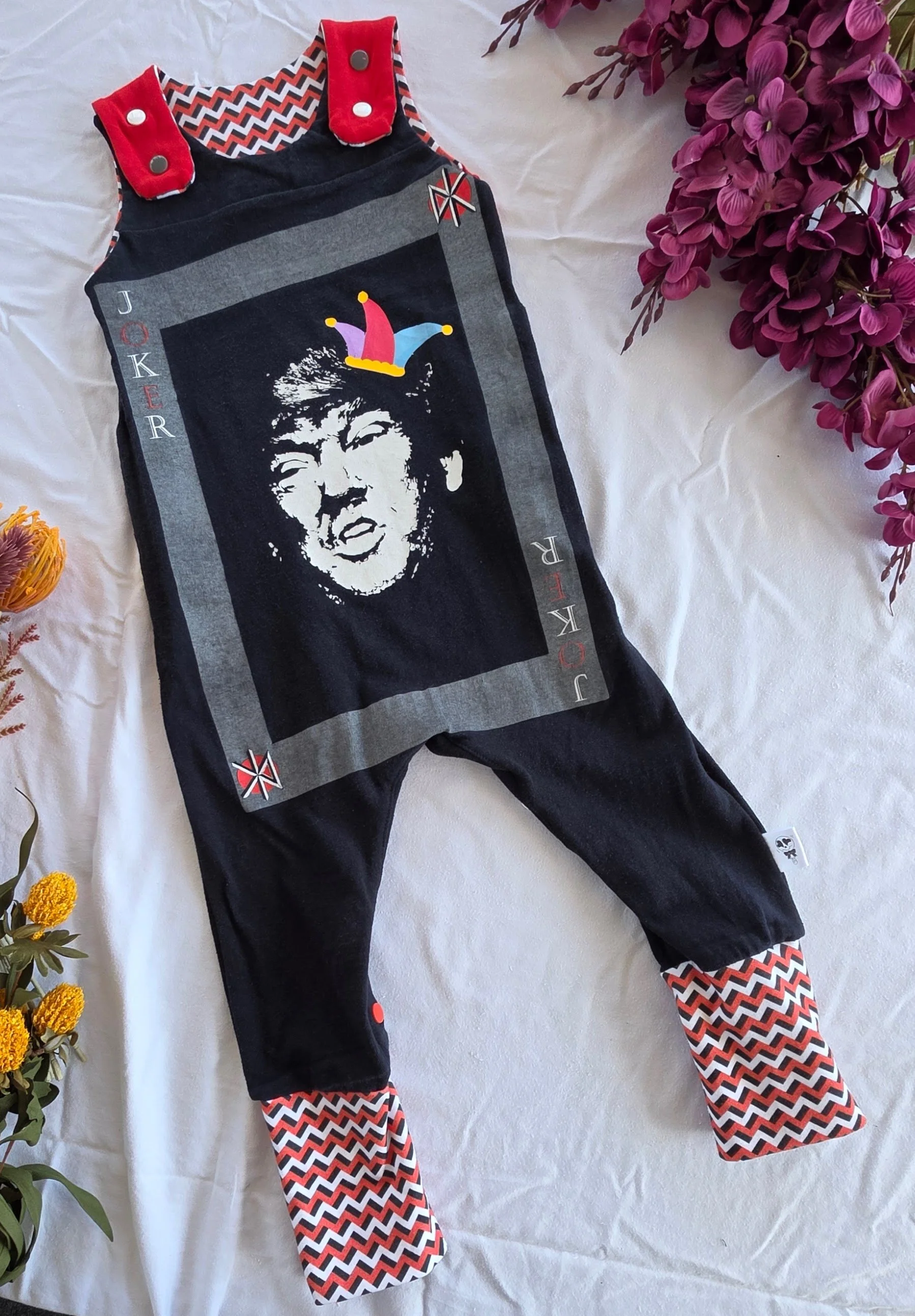 Upcycled Dead Kennedys Grow With Me Toddler Romper 1-3yr