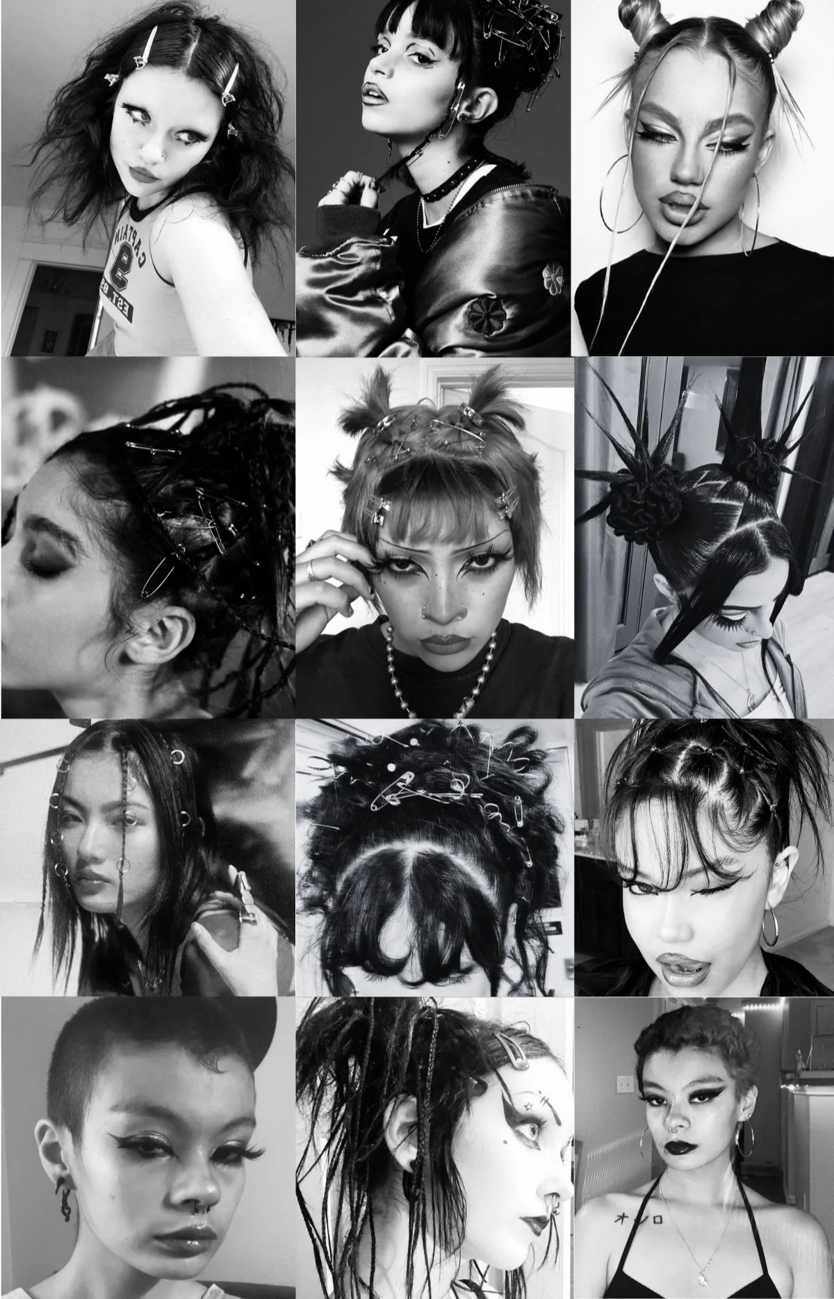 hair inspo collage for photoshoot