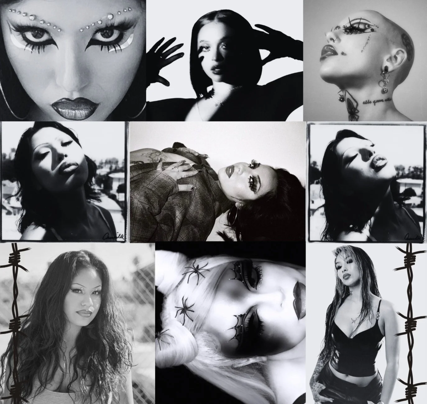 makeup inspo collage for photoshoot