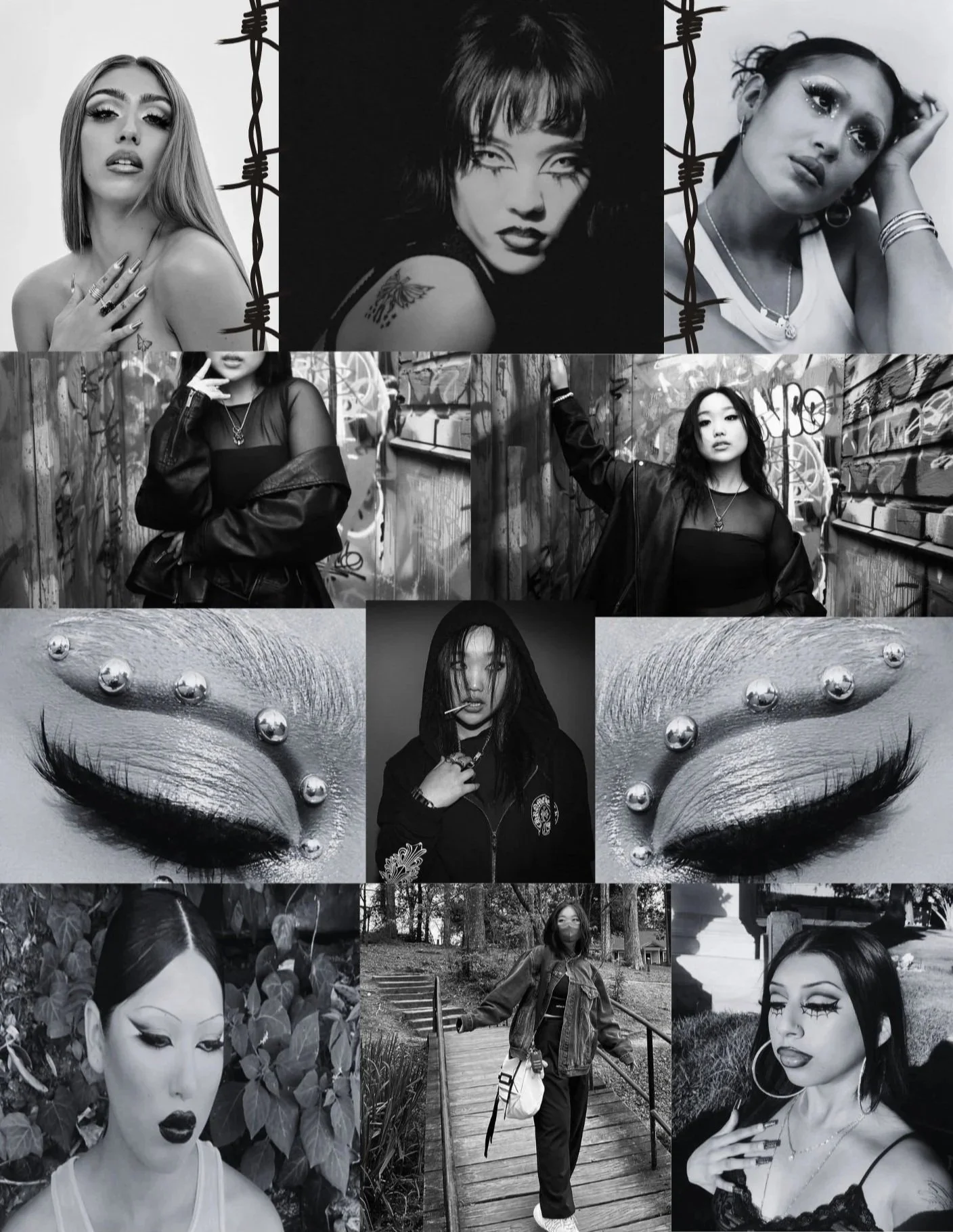 model inspo collage for photoshoot