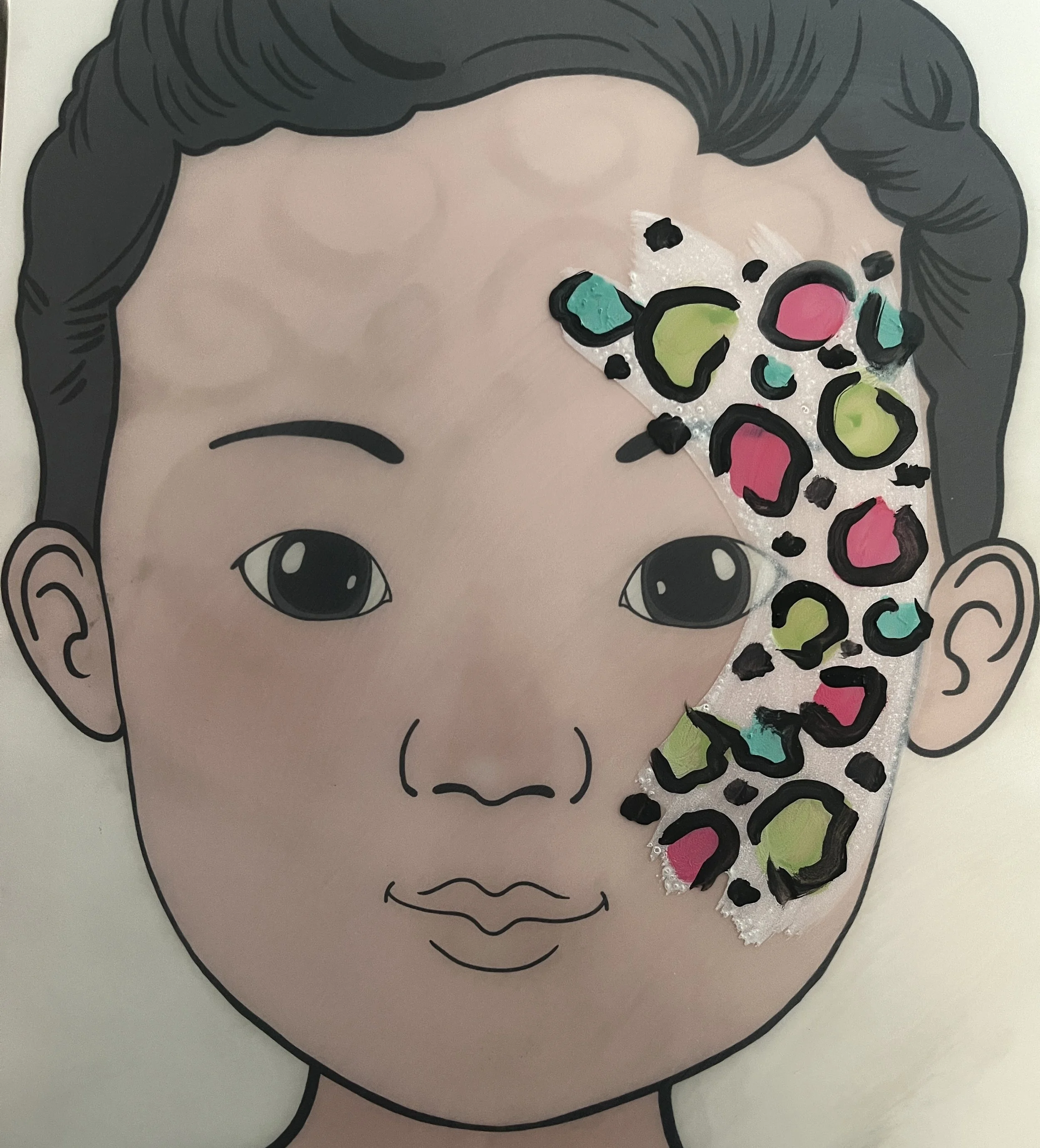y2k leopard print face paint