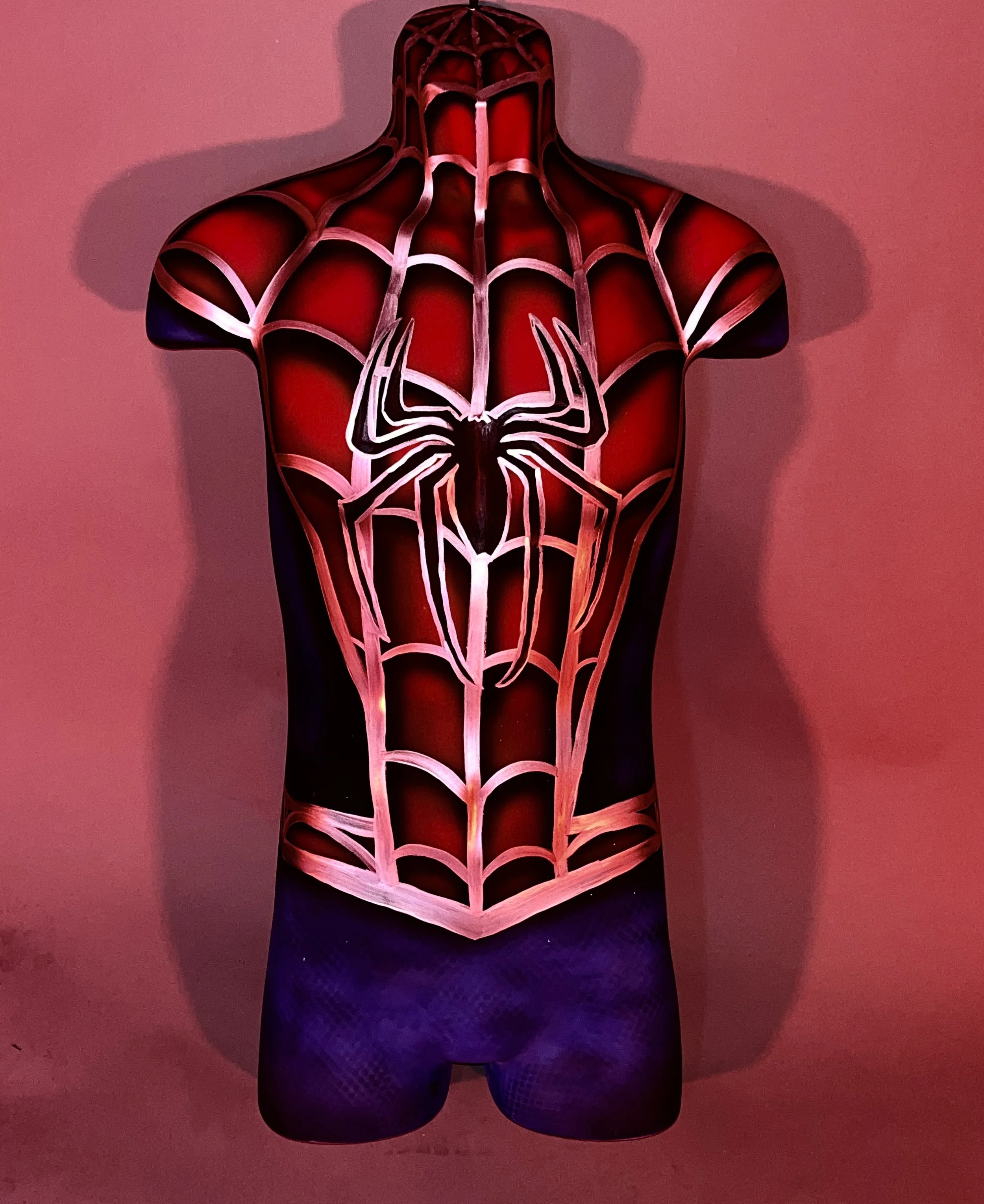 spiderman cosplay body paint