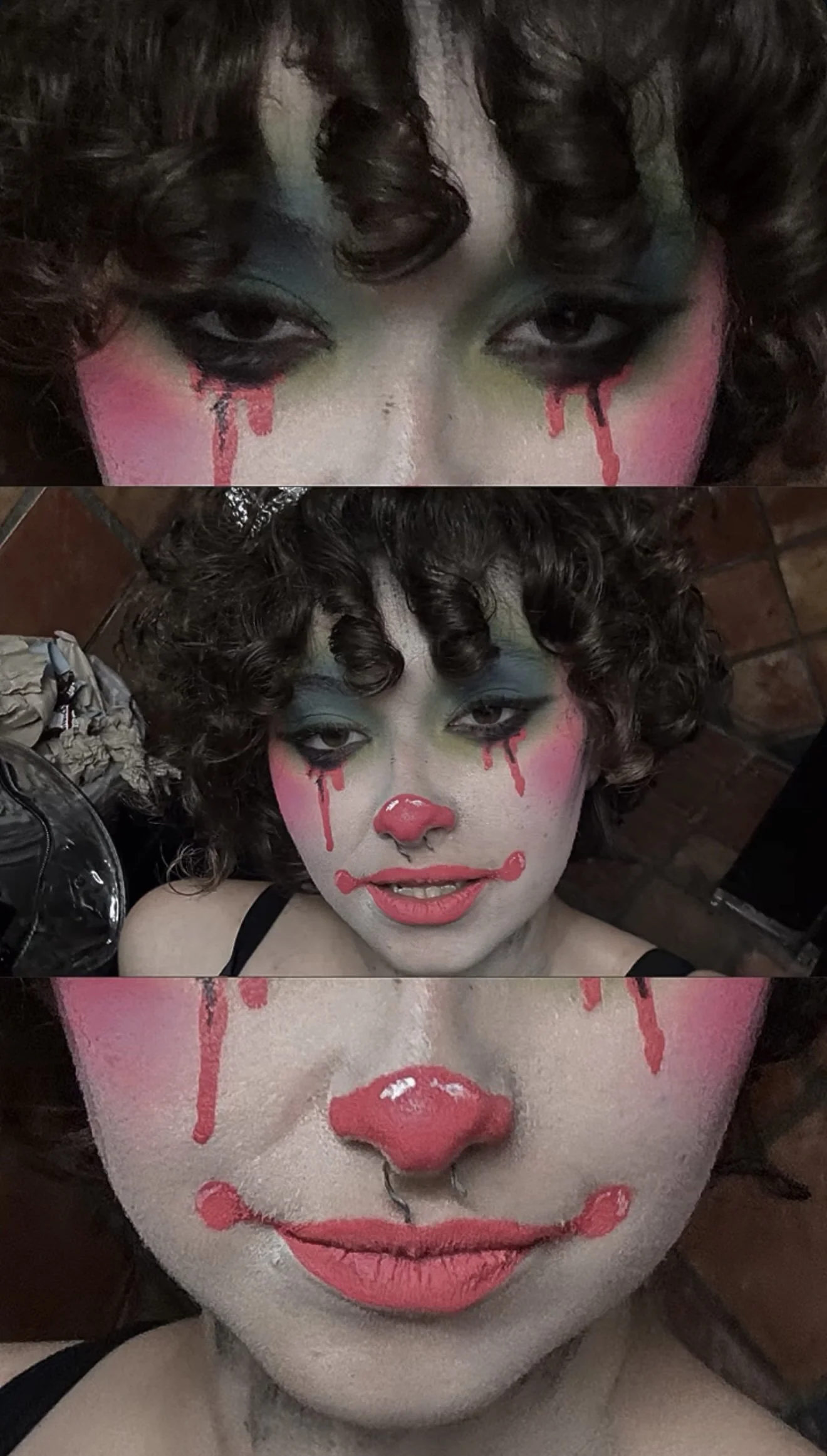 worn down clown close up