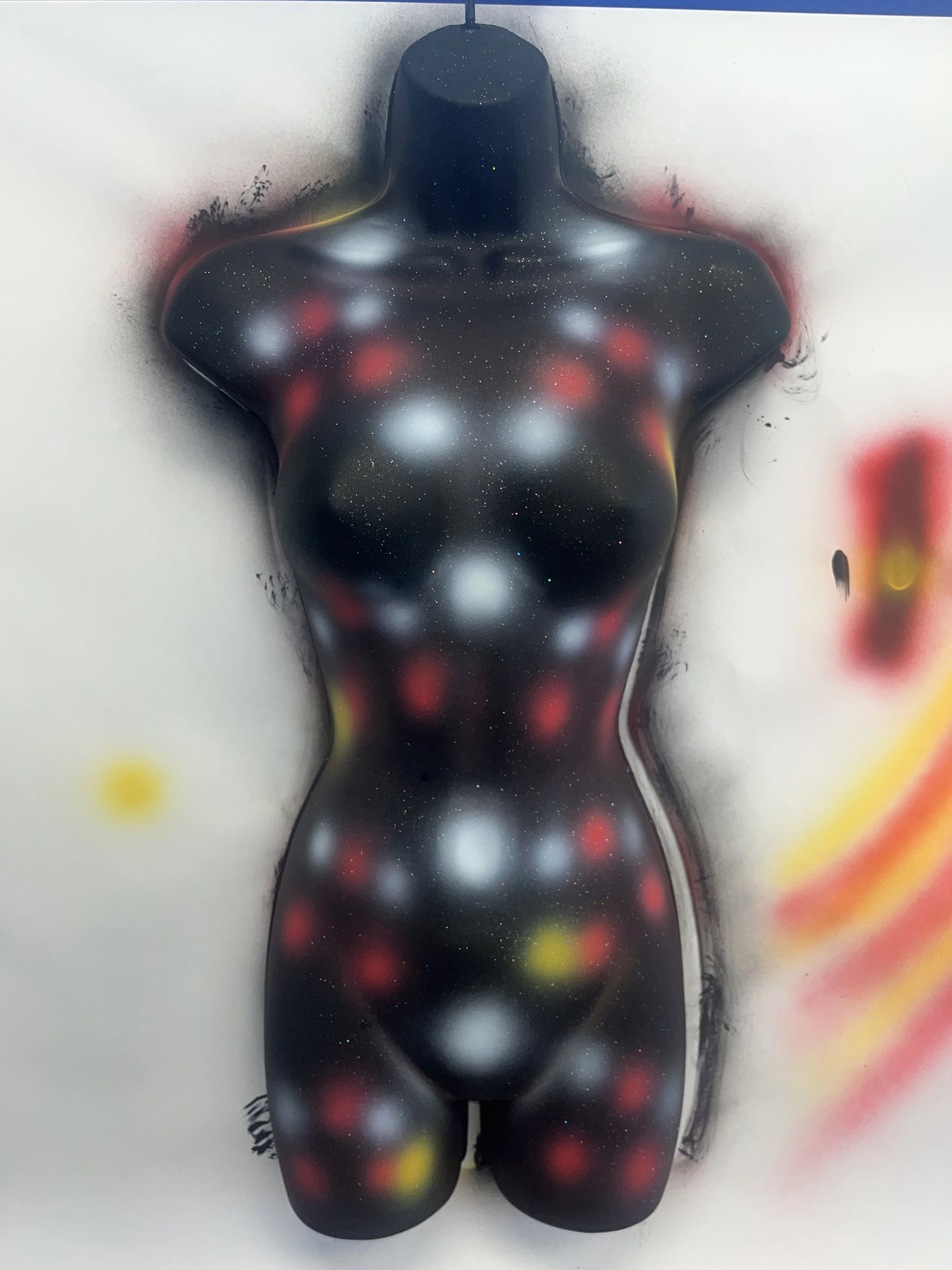 head lights + tail lights + light posts in dfw traffic body paint