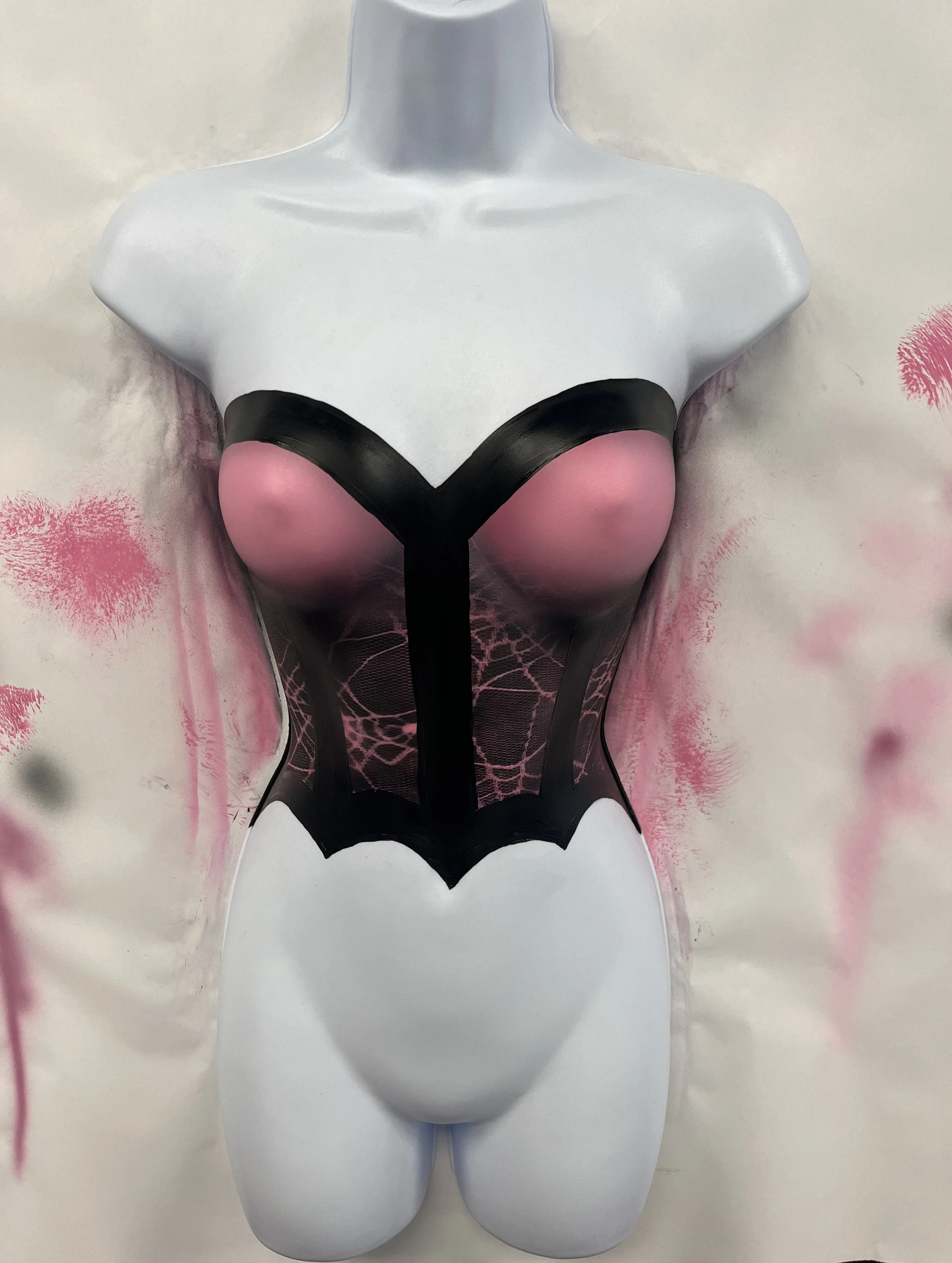 spiderweb corset body paint