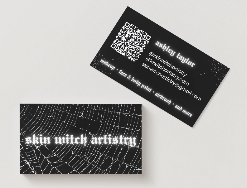 skin witch artistry branded business card mock up