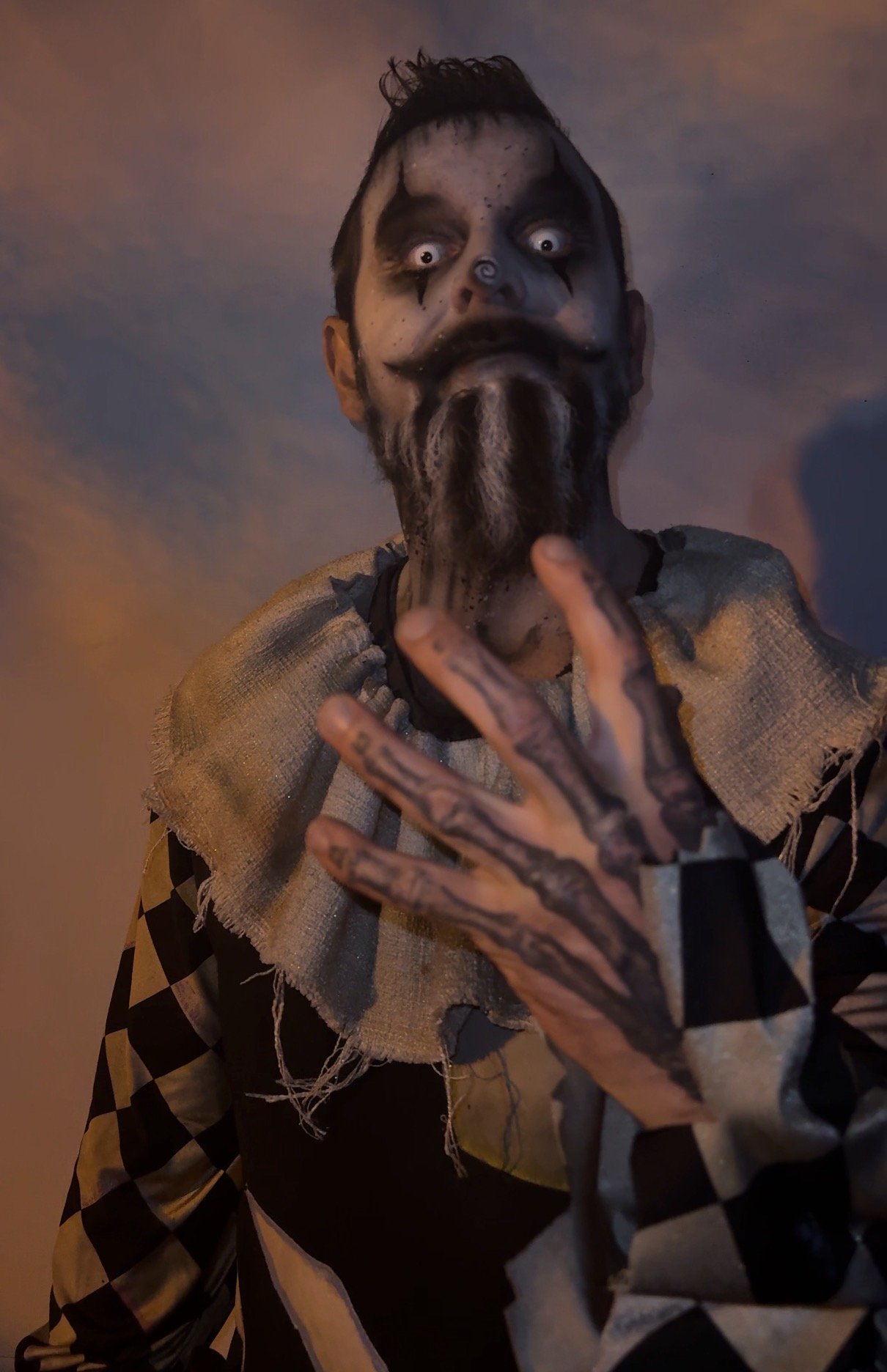 worn down clown airbrush makeup