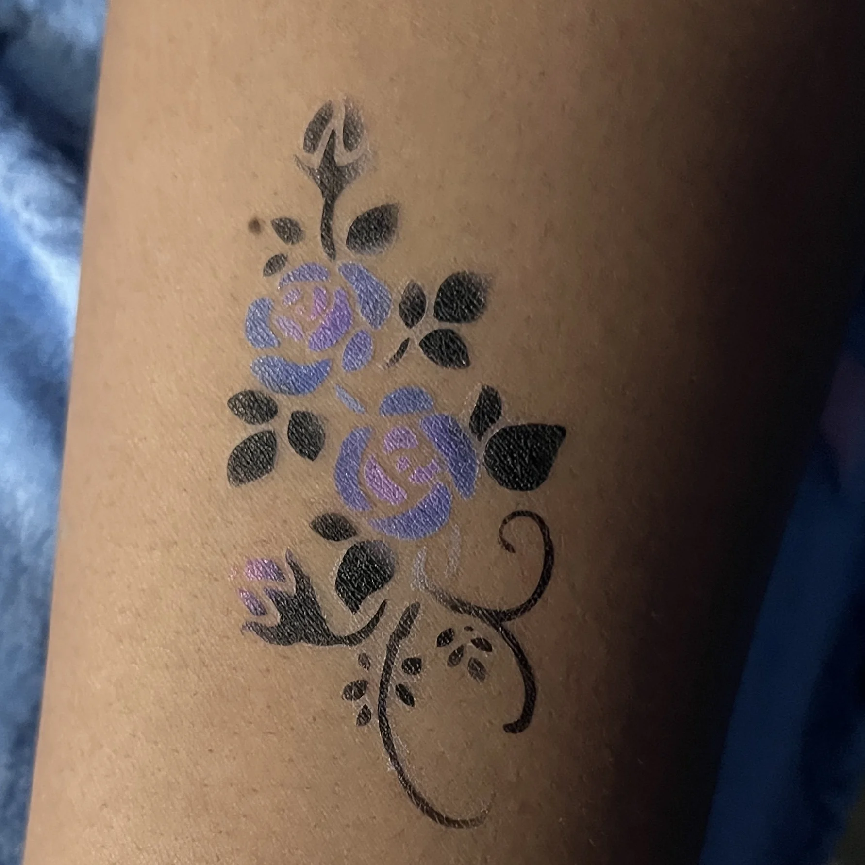 rose airbrush tattoo