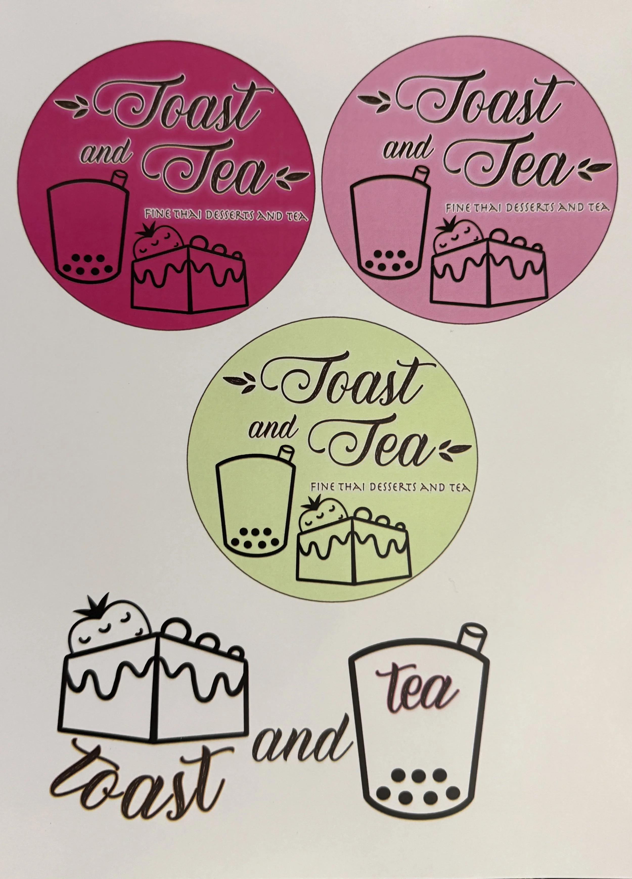 award winning logo design mockup for local thai cafe made on indesign