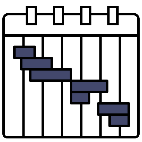 A calendar timeline