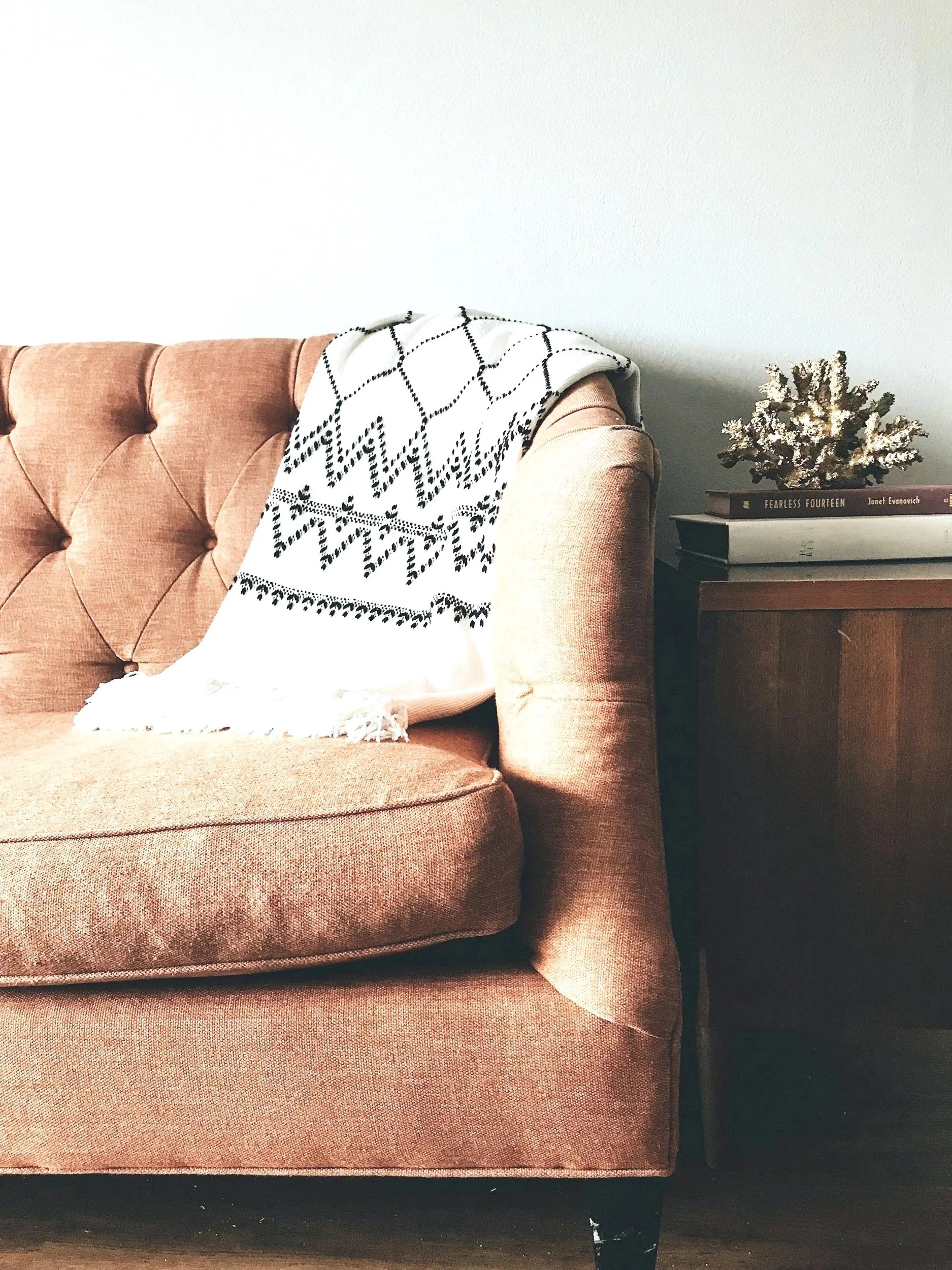 A comfortable, thoughtfully designed therapy space that feels warm and grounding.