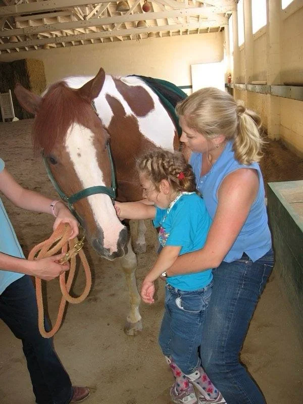 2008 petting my horse at Freedom Woods