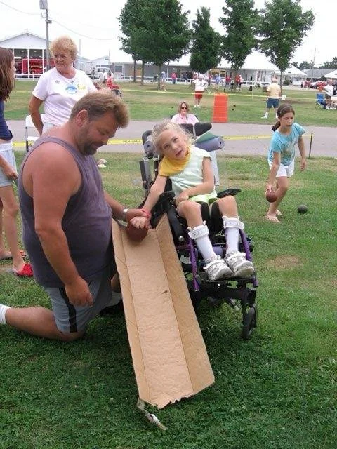 2008 Bocce Ball with Dad at the campground
