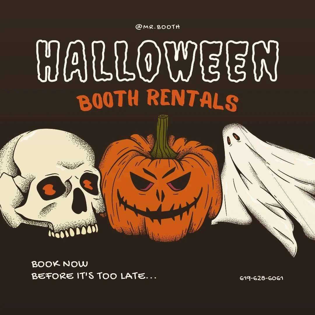 WHATS UP WITCHES!!! BOOK THE BOOTH NOW FOR ALL YOUR MONSTER MASHES AND SPOOKY GET TOGETHERS!!! 🎃👻🎃👻

Swipe left for some Halloween template examples