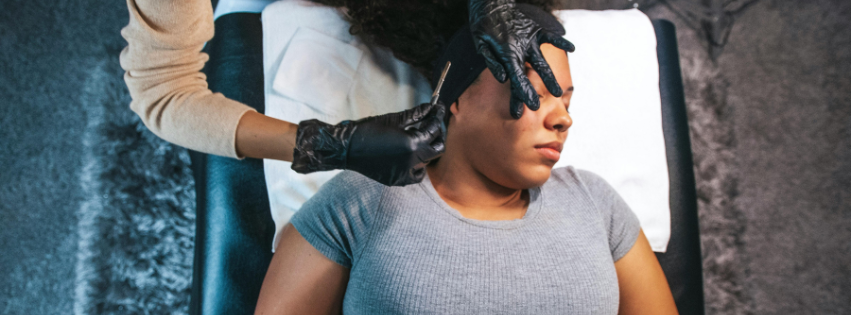 A women getting a silk smooth dermplane facial at MSpa Rio Rancho