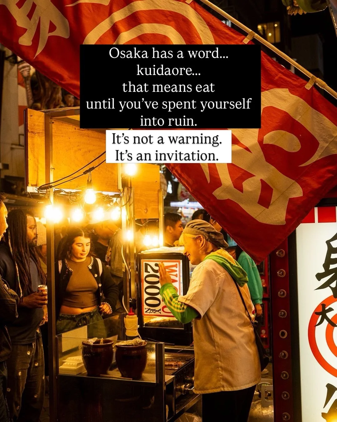 This is Osaka&mdash;the street food capital of Japan where the only rule is kuidaore (eat until you drop). 🤤

If you are planning a trip to Japan, save this post because you cannot leave Osaka without trying these three ultimate street food staples: