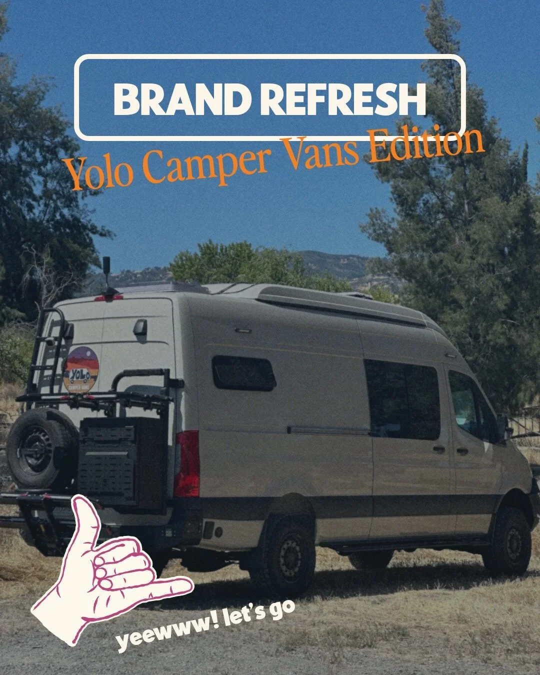 I can&rsquo;t keep this one under my hat anymore&hellip;it&rsquo;s too good. 🚐 @yolocampervans (which Levi co-owns) is family, so obviously I had to do right by them. They were inspired by 1970s band posters and are all 90s babies and skateboarders,