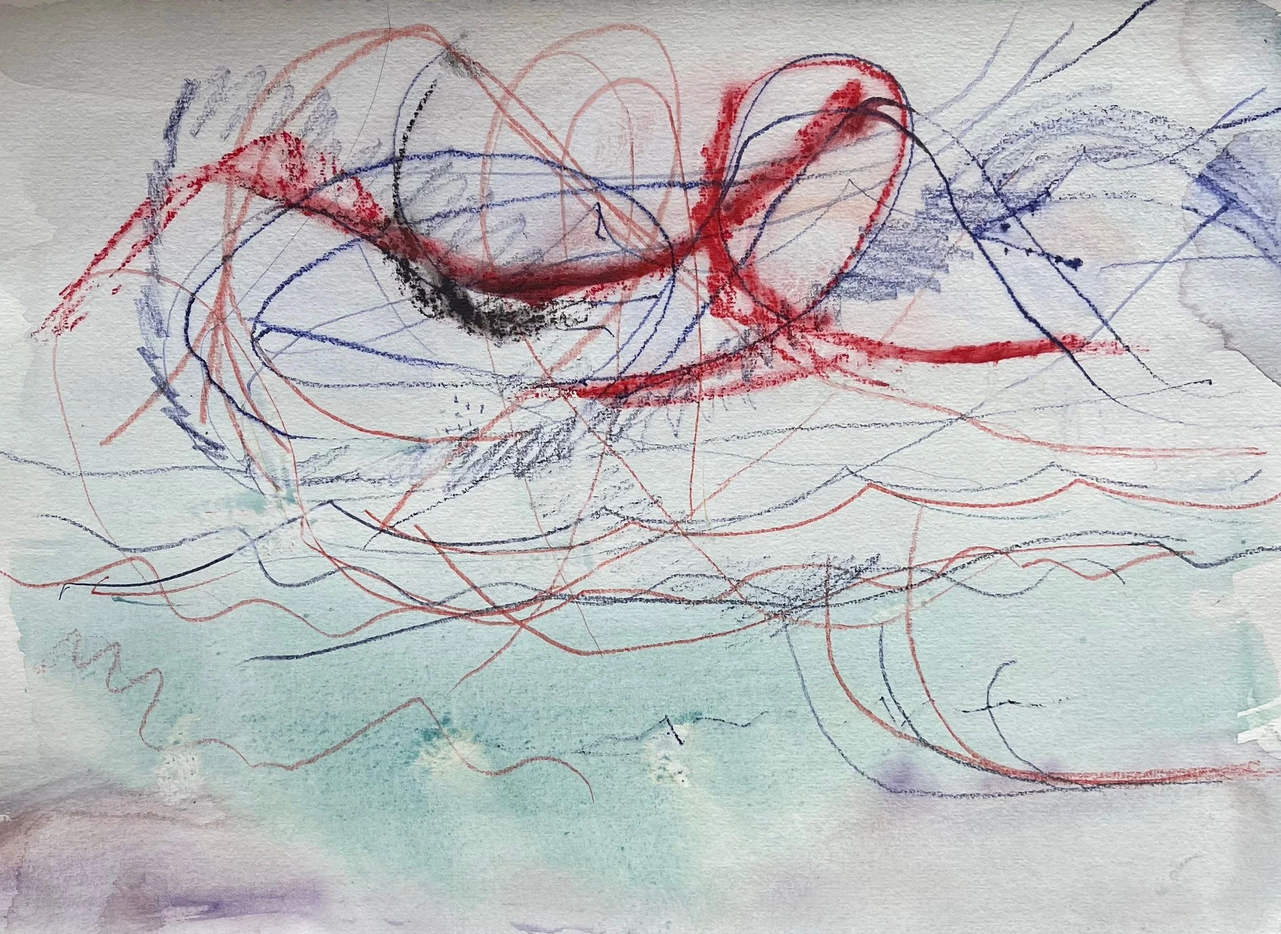 Val Hargreaves, Red Arrows Over Studland (acrylics).jpg