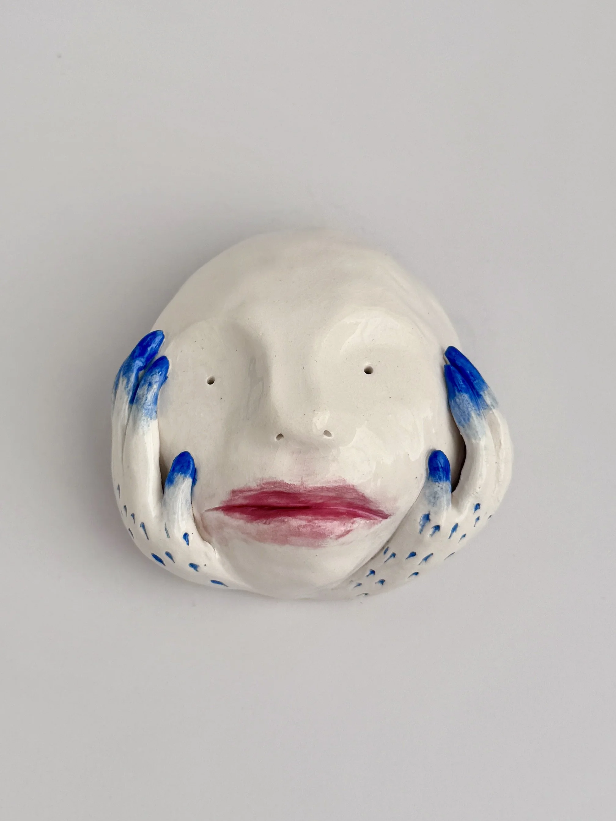 Katie Green, Companion #34, stoneware, underglaze, 3.5 x 3.75 x 2 inches, 2026, $425