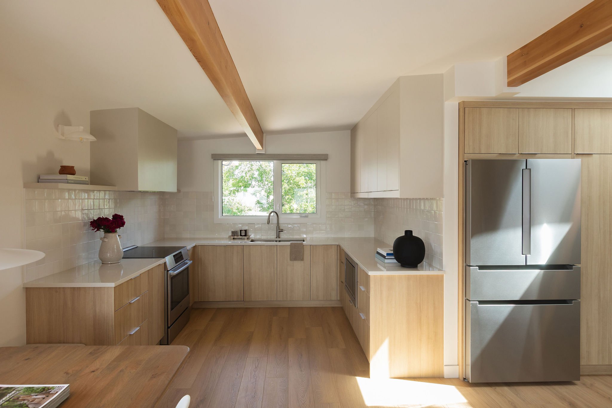Wood Beams in Kitchen