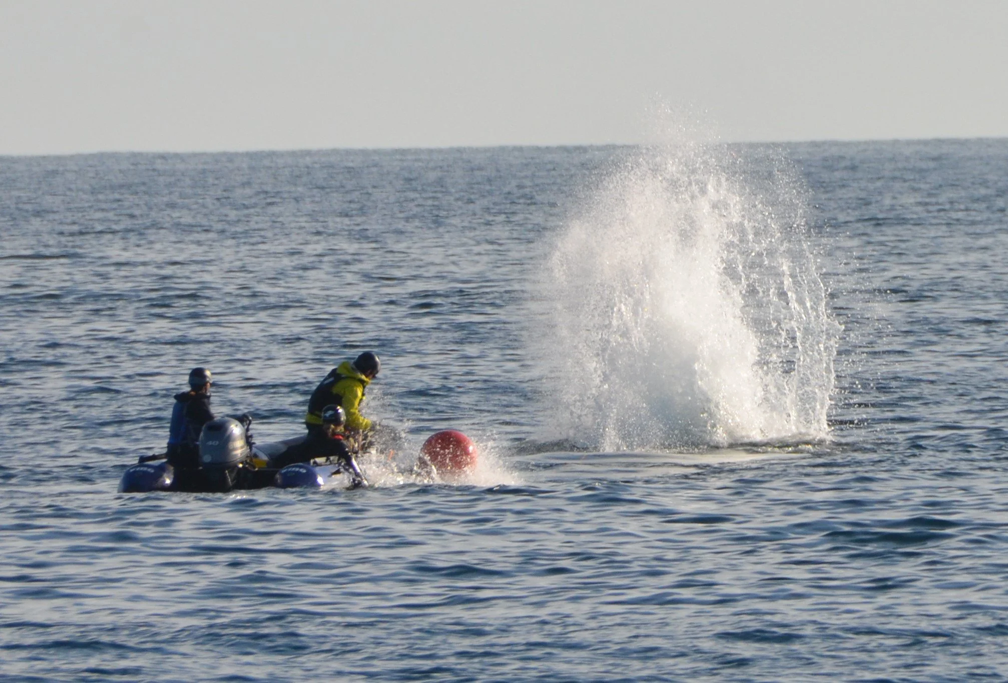 Thrashing near boat.JPG