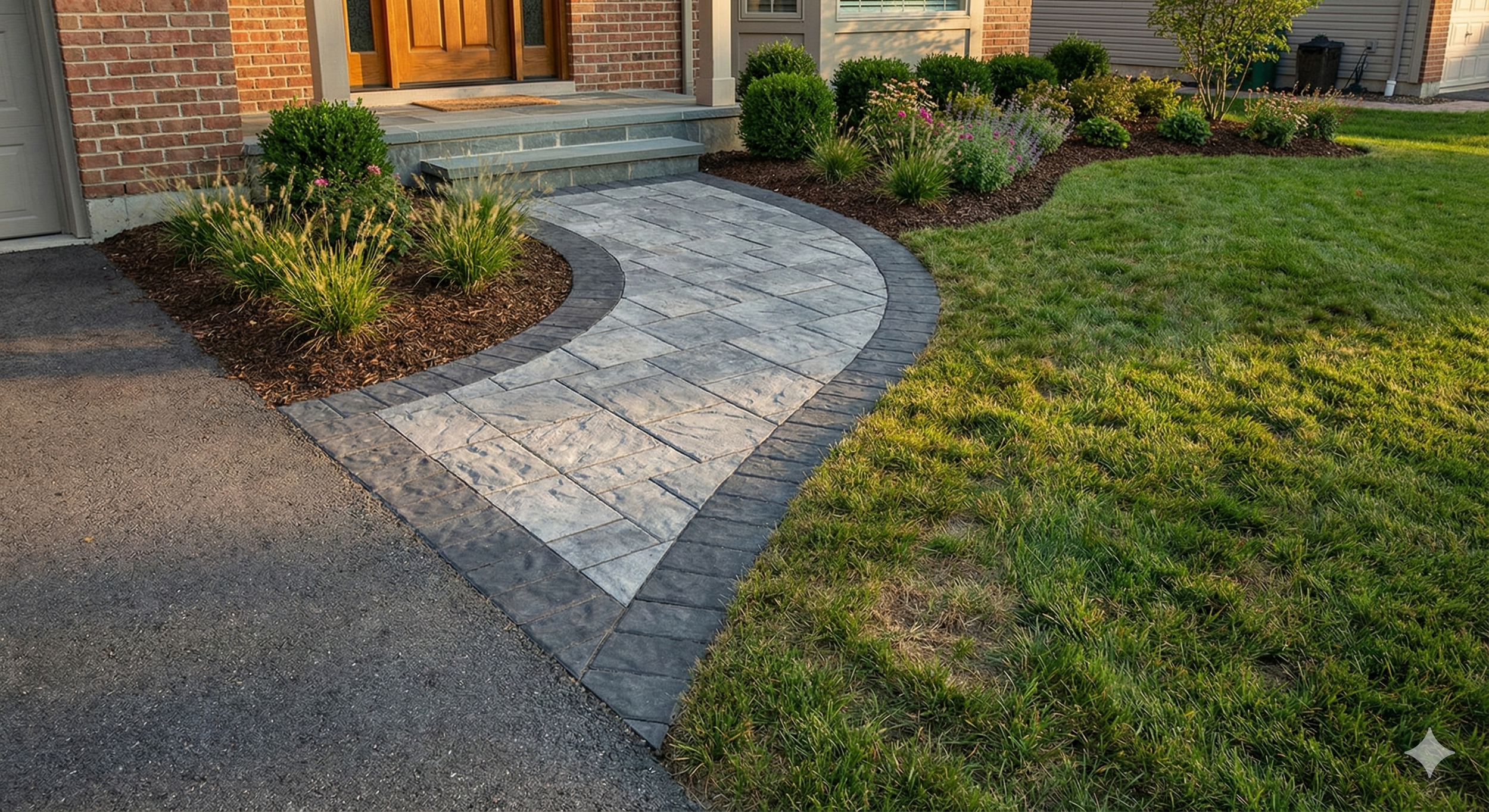 Curved paver path from driveway to front door.png
