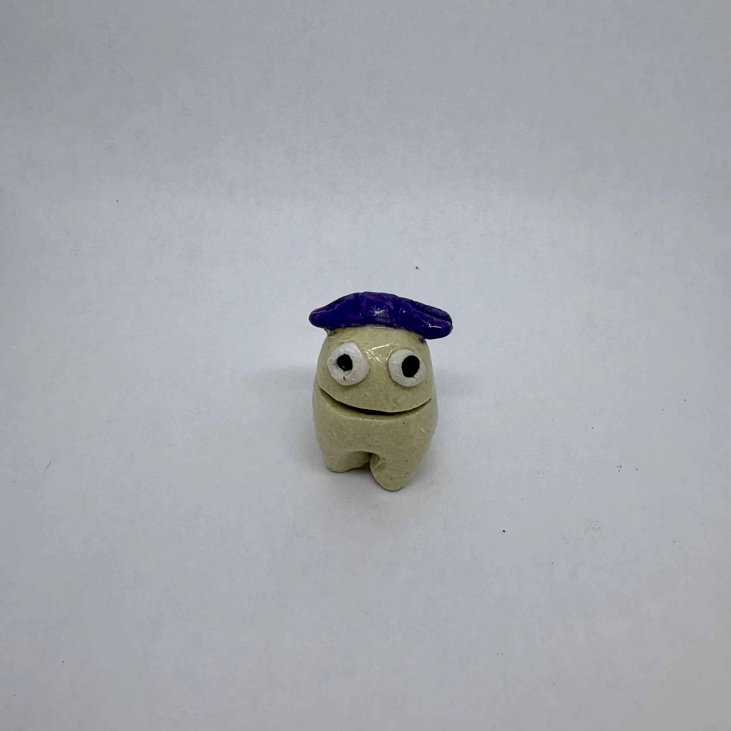 Tiny monster - white with purple bow