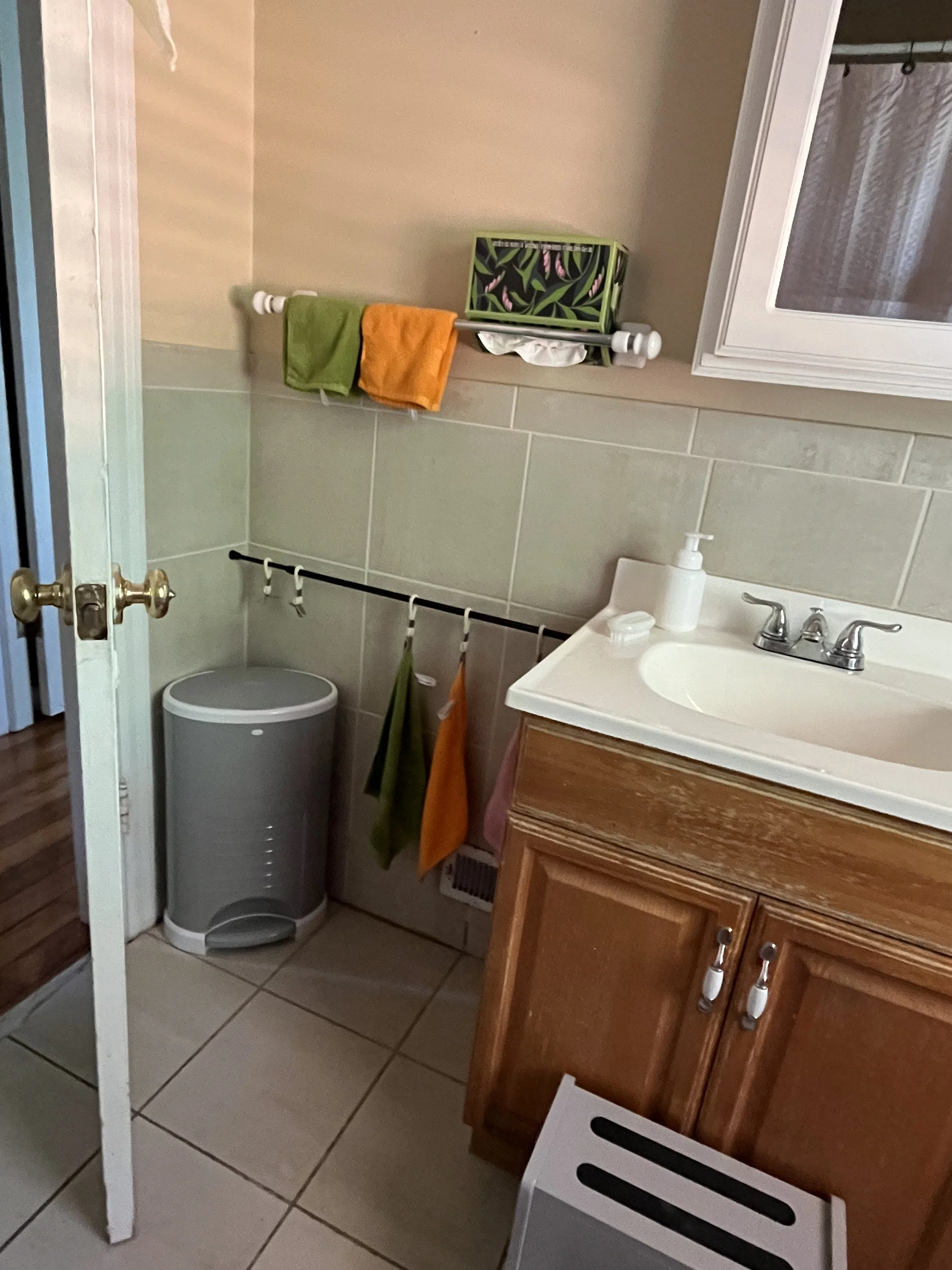 Each child is provided with their own reusable hand towel.