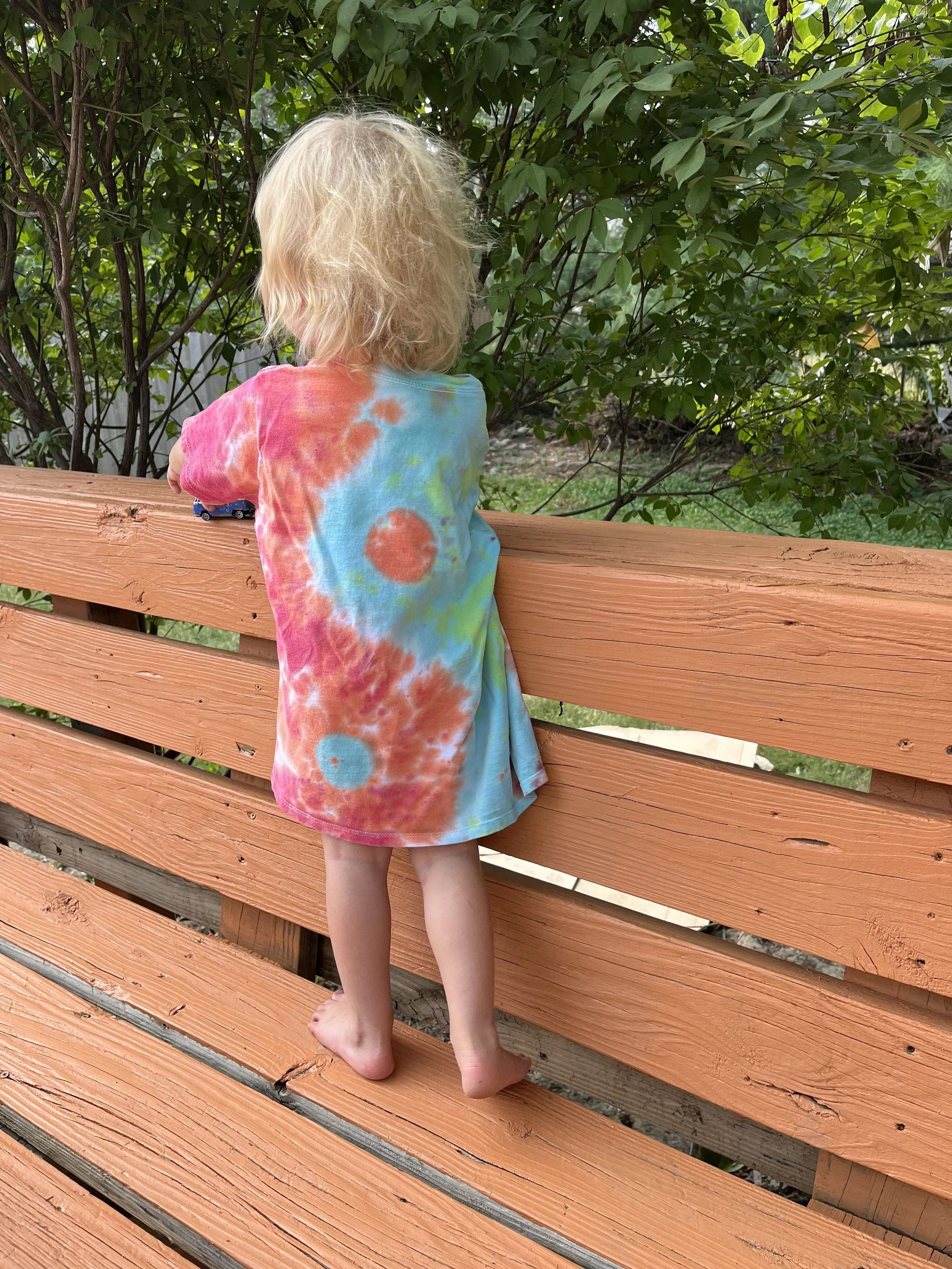 In the area of physical movement and sensory development, children learn about heights.
