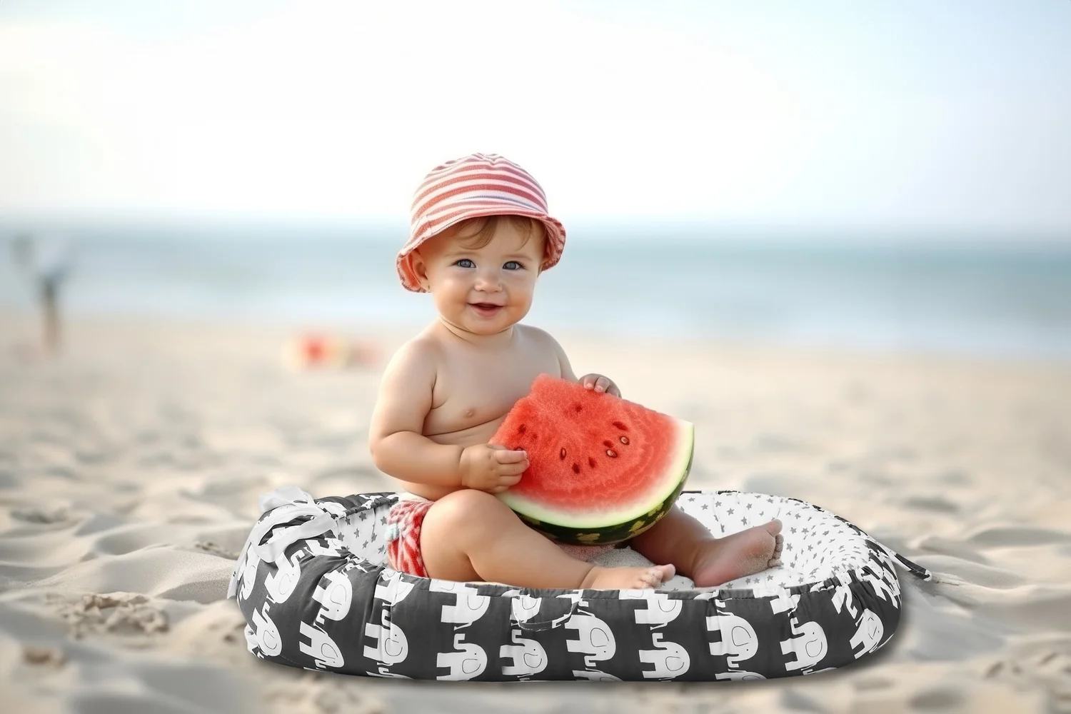Buy Grey Elephant Portable Baby Lounger — vnv innovates