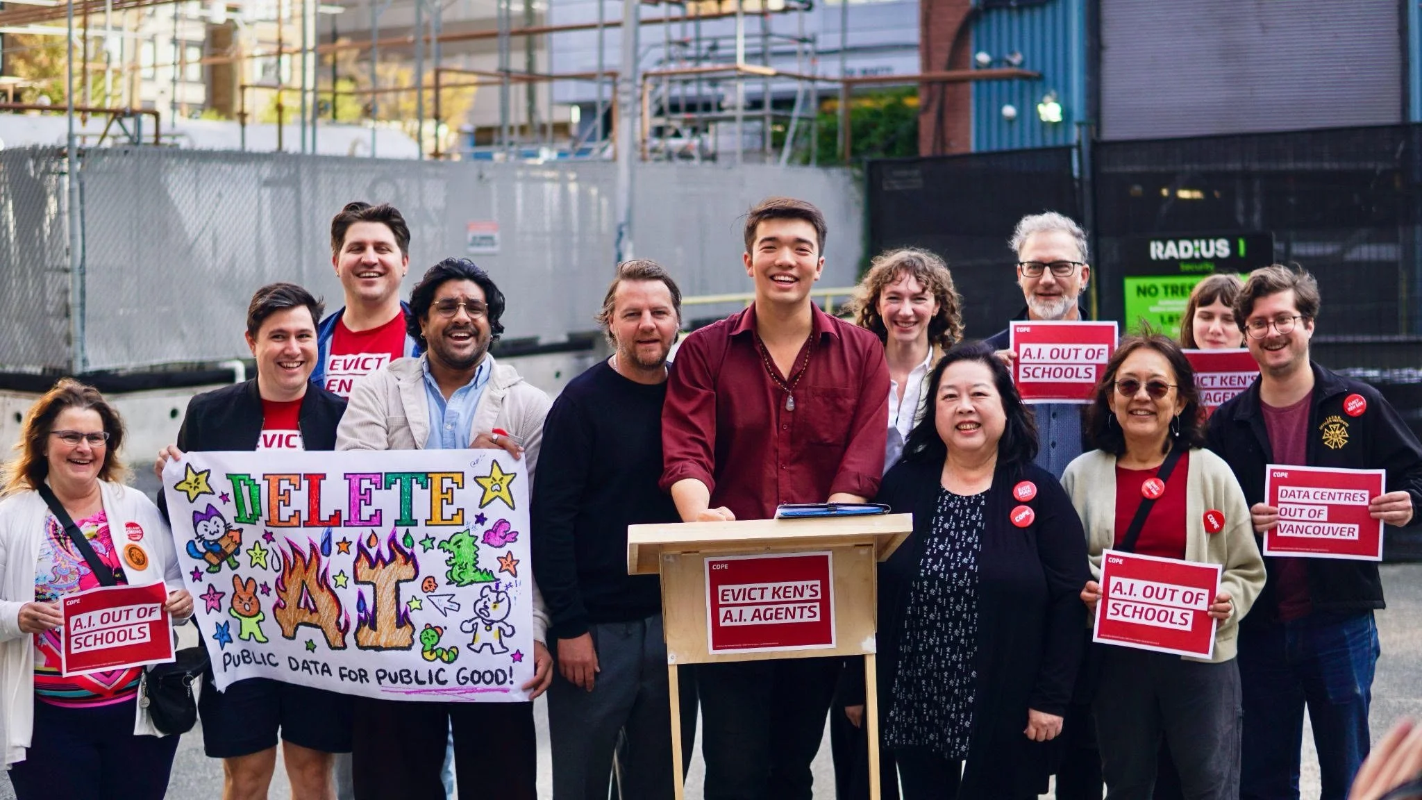 COPE Vancouver COPE rallies to oppose AI Data Centres, unveils Artificial Intelligence Platform