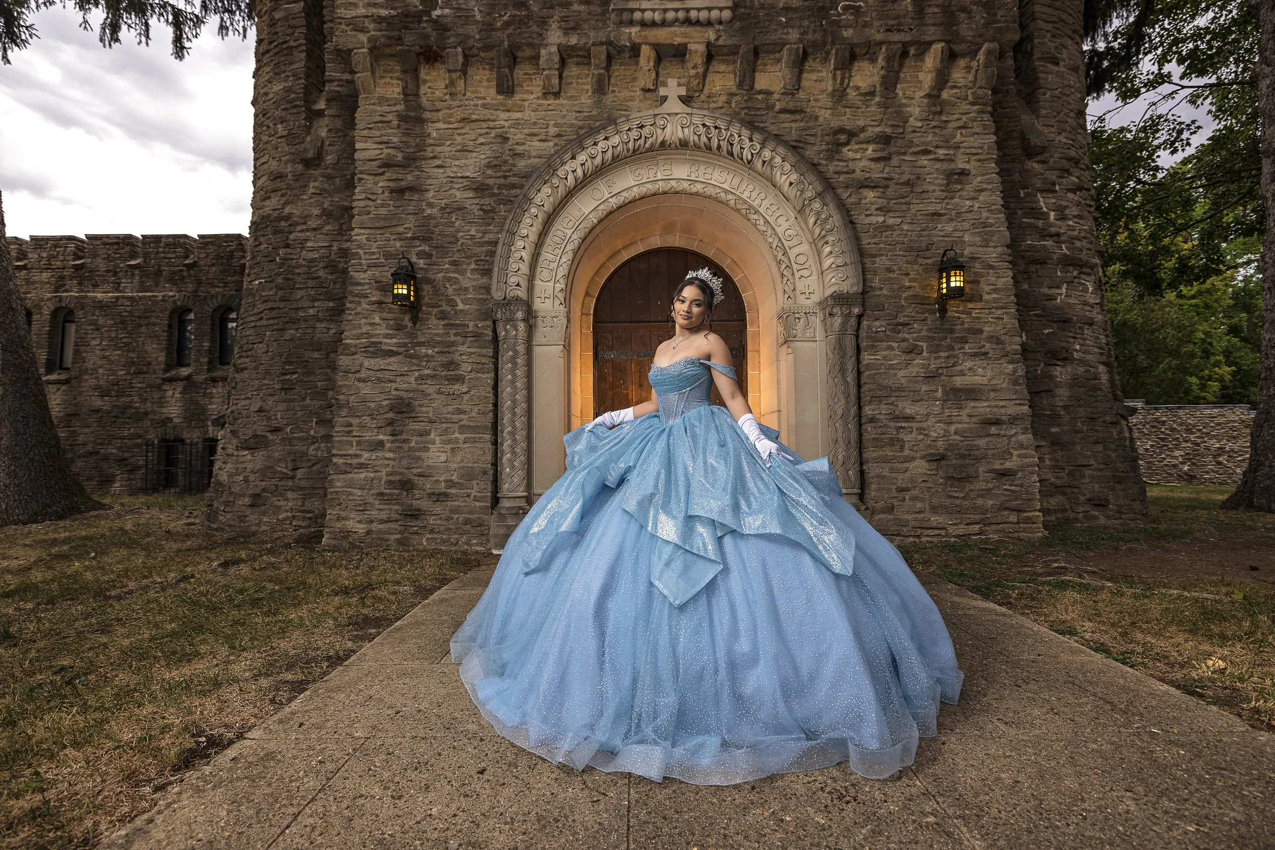 Quinceañera dress details and accessories – professional Sweet 15 photography coverage Indianapolis