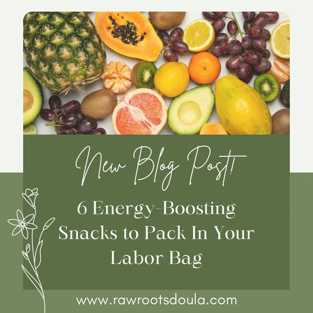 Don&rsquo;t forget to pack fuel for your labor. Check the blog for doula approved picks. Leave your favorite labor snacks in the comments! 🍯 🍎 

www.rawrootsdoula.com/blog
 #snacks #labor #doula #blog