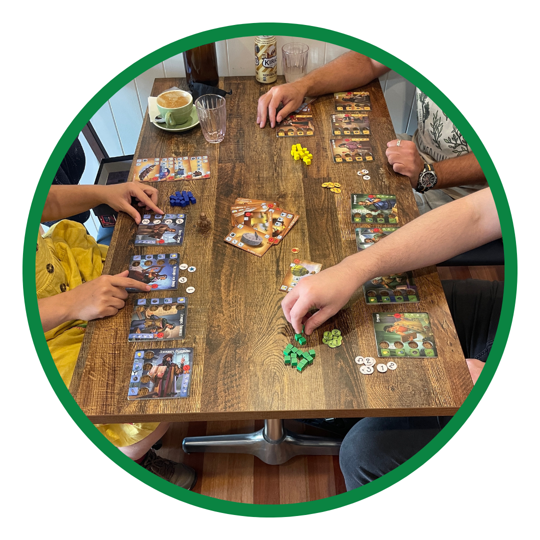Spaceman Meeples Weekly Events — Meeple & Mug