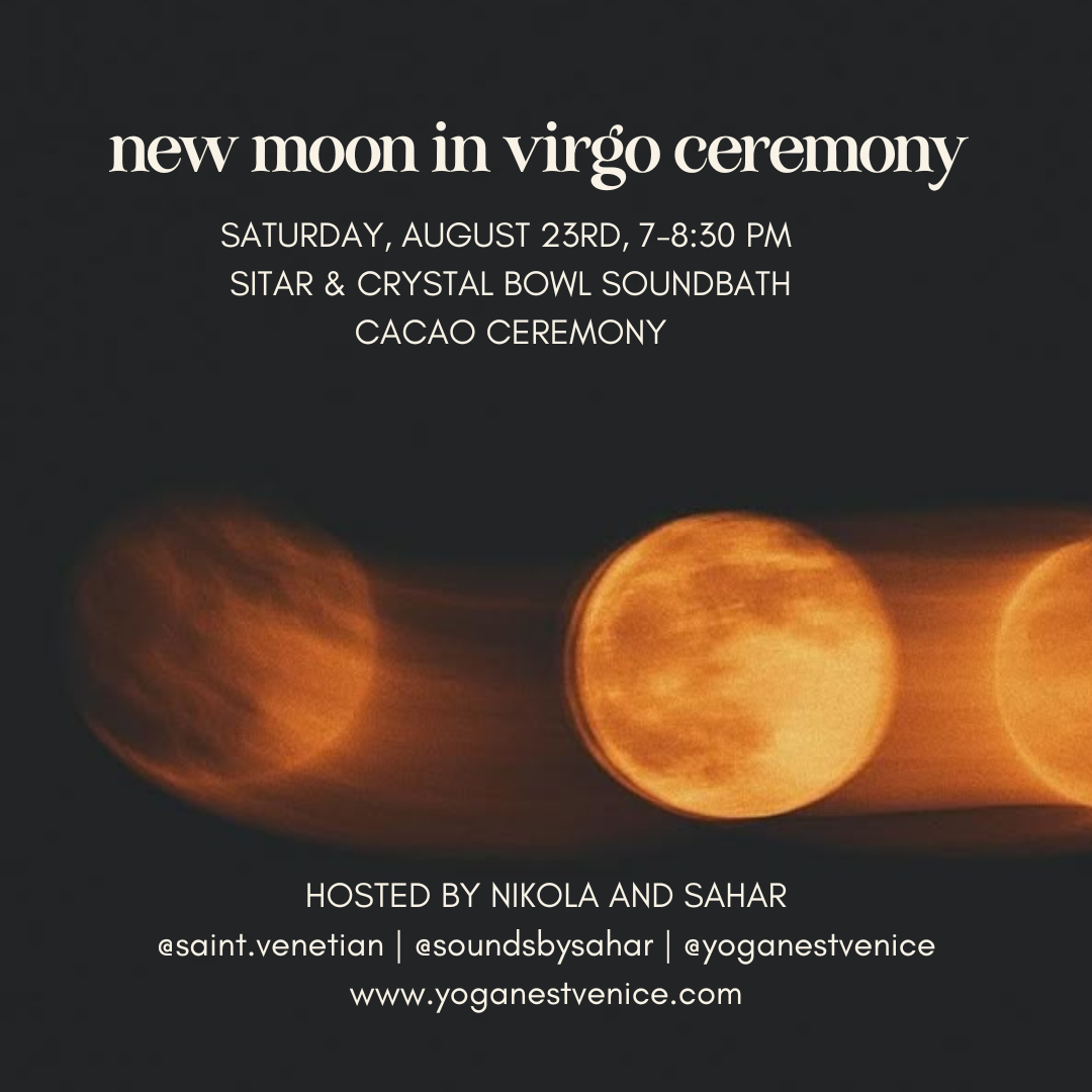 New Moon in Virgo Sitar | Crystal Bowl Soundbath & Cacao Ceremony