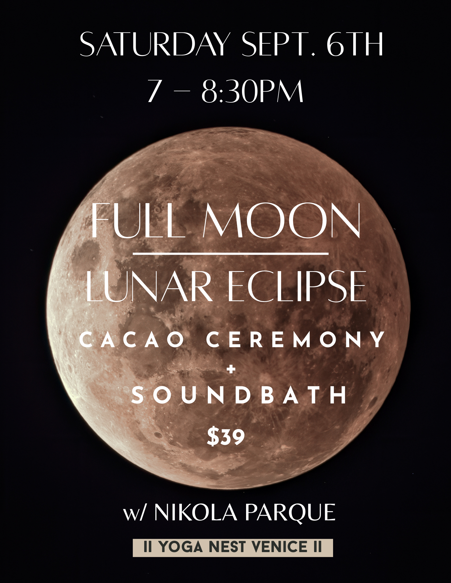 Full Moon Lunar Eclipse Soundbath & Cacao Ceremony