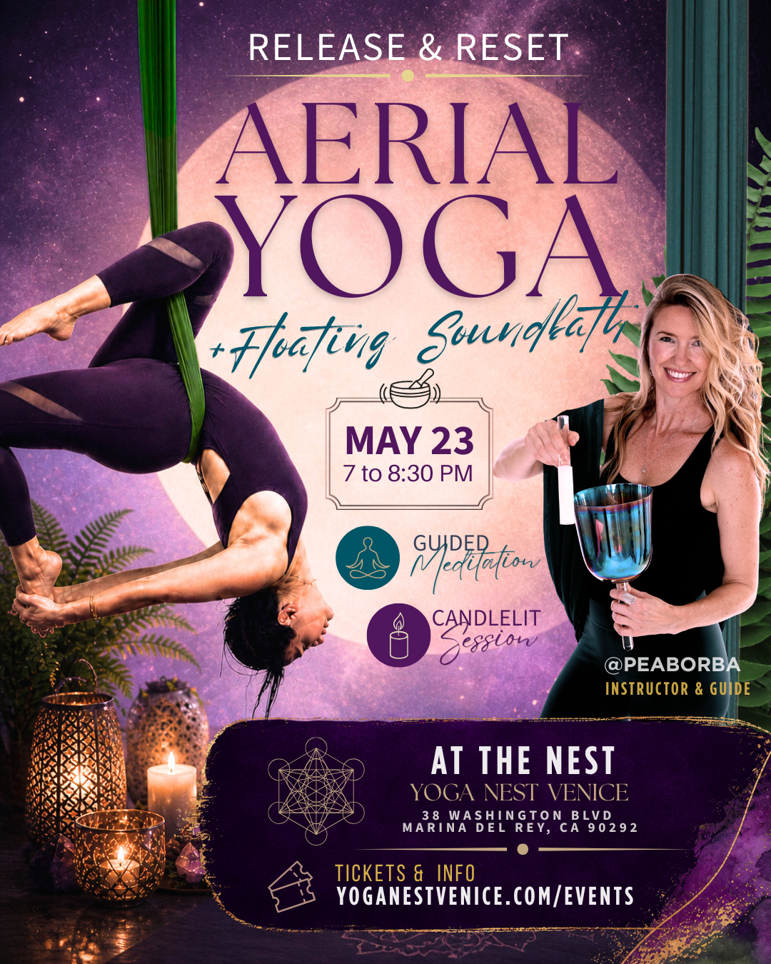 RELEASE &amp; RESET: Aerial Yoga w/ Floating Soundbath