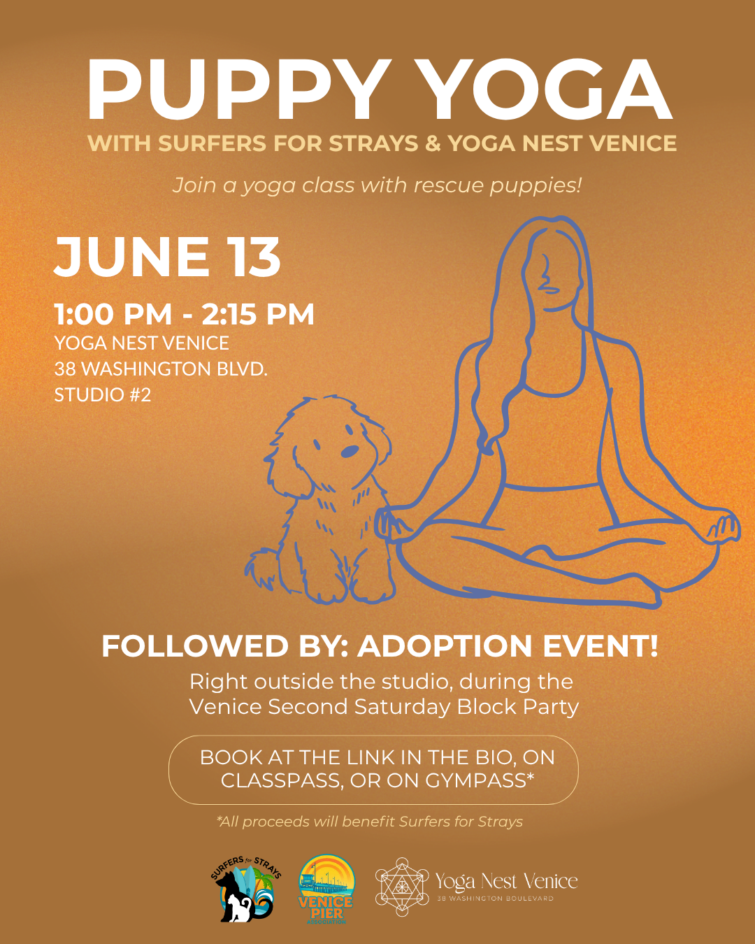 Puppy Yoga! Fundraiser for Surfers for Strays