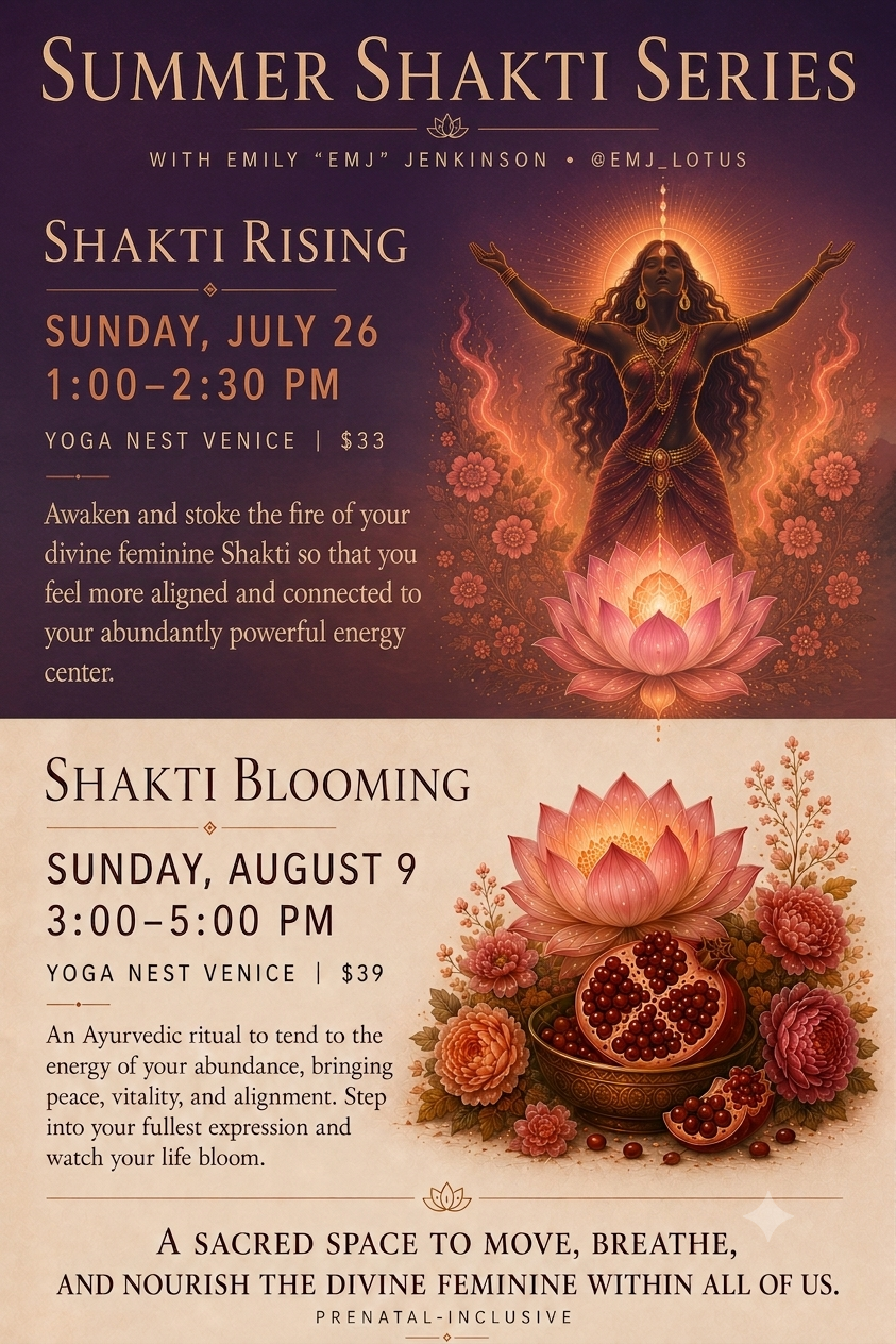 Shakti Blooming: Gentle Yoga, Herbal Tea Circle &amp; Ayurvedic Fruit Blessing Ritual