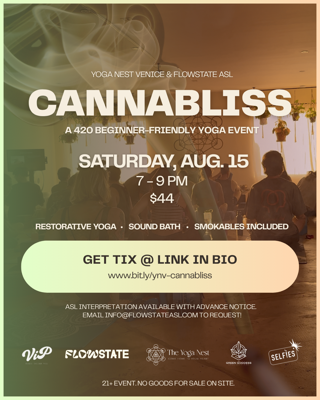 cannabliss: uplifted restorative yoga + sound bath