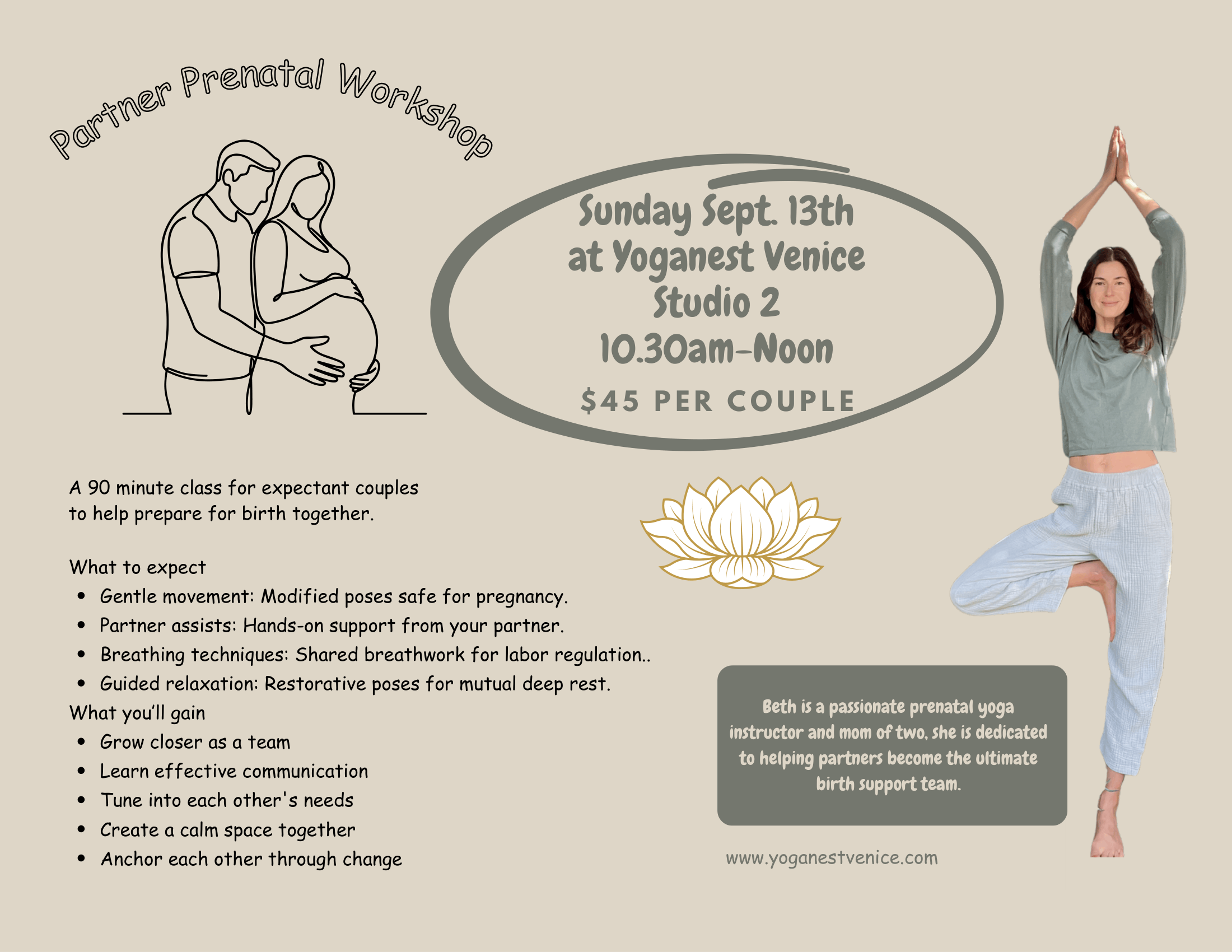 Partner Prenatal Yoga Workshop 