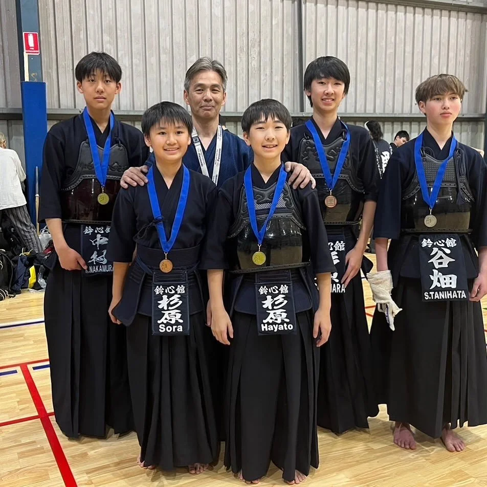 みんな大きくなりました。
#NSWジュニア剣道チャンピオンシップ
U14 優勝 杉原颯隼　3位 杉原颯空
U16 優勝 中村虎志郎　2位 谷畑ショーン　3位 杉原颯眞