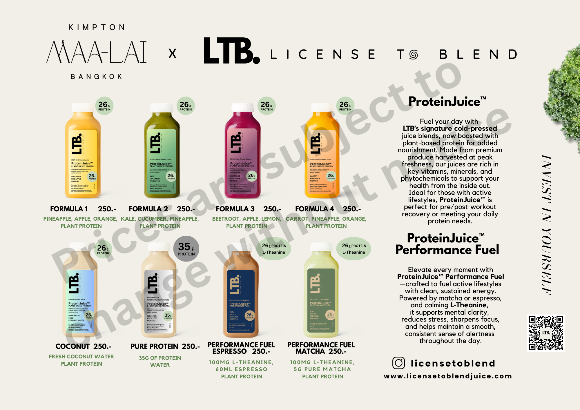 ProteinJuice™ Is Now Available at Kimpton Maa-Lai Bangkok Gym