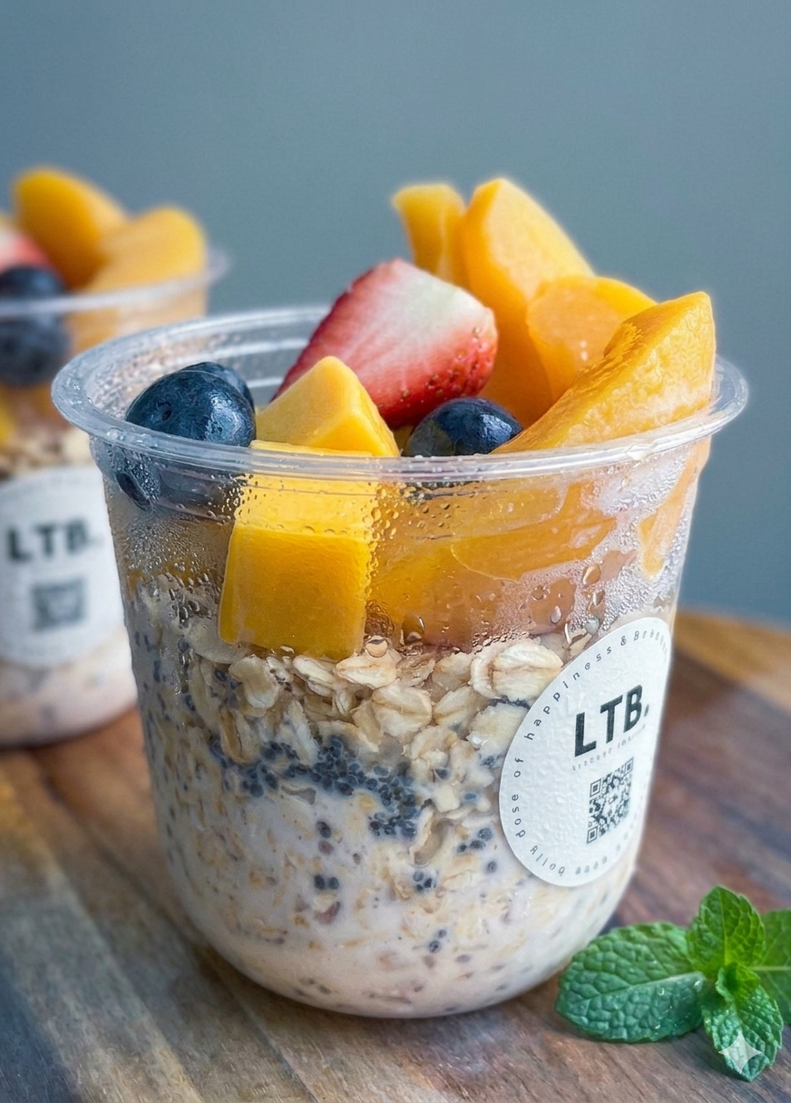 Sunrise Peach Mango Overnight Oats – Clean Fuel for Bangkok’s Wellness Lifestyle