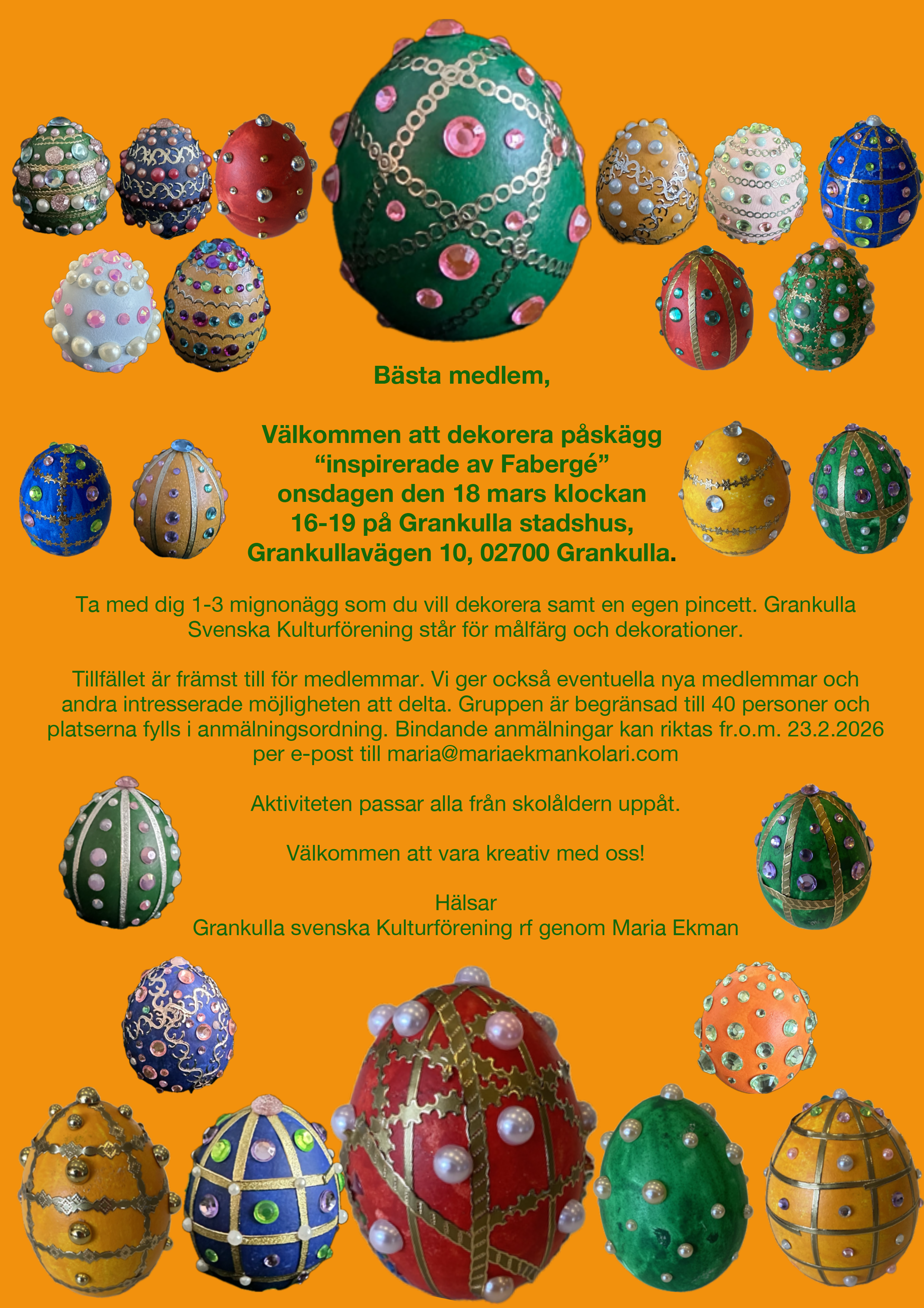 Välkommen att dekorera påskägg "inspirerade av Fabergé"