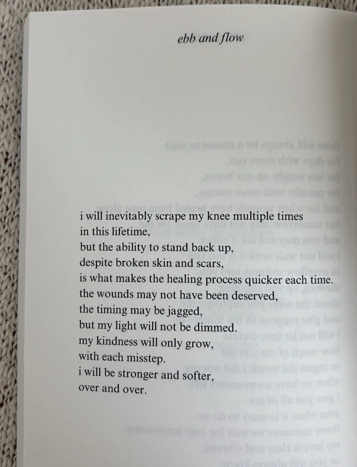 💙

from my book &lsquo;ebb and flow&rsquo; on amazon ✨

🏷️: #poetry #poetrybooks #healingpoem #healingpoetry #poetrycommunity