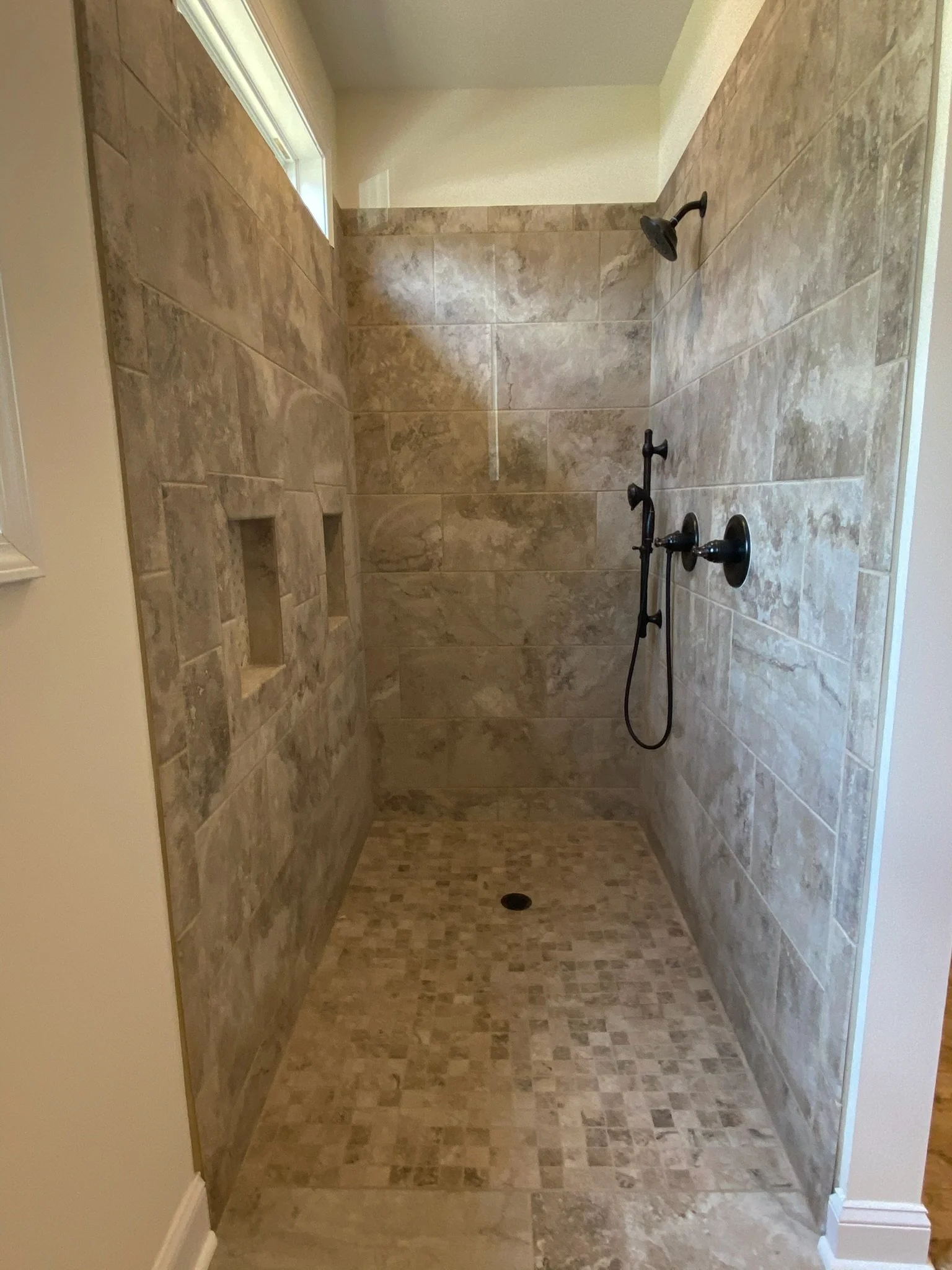 Oversized walk in master shower