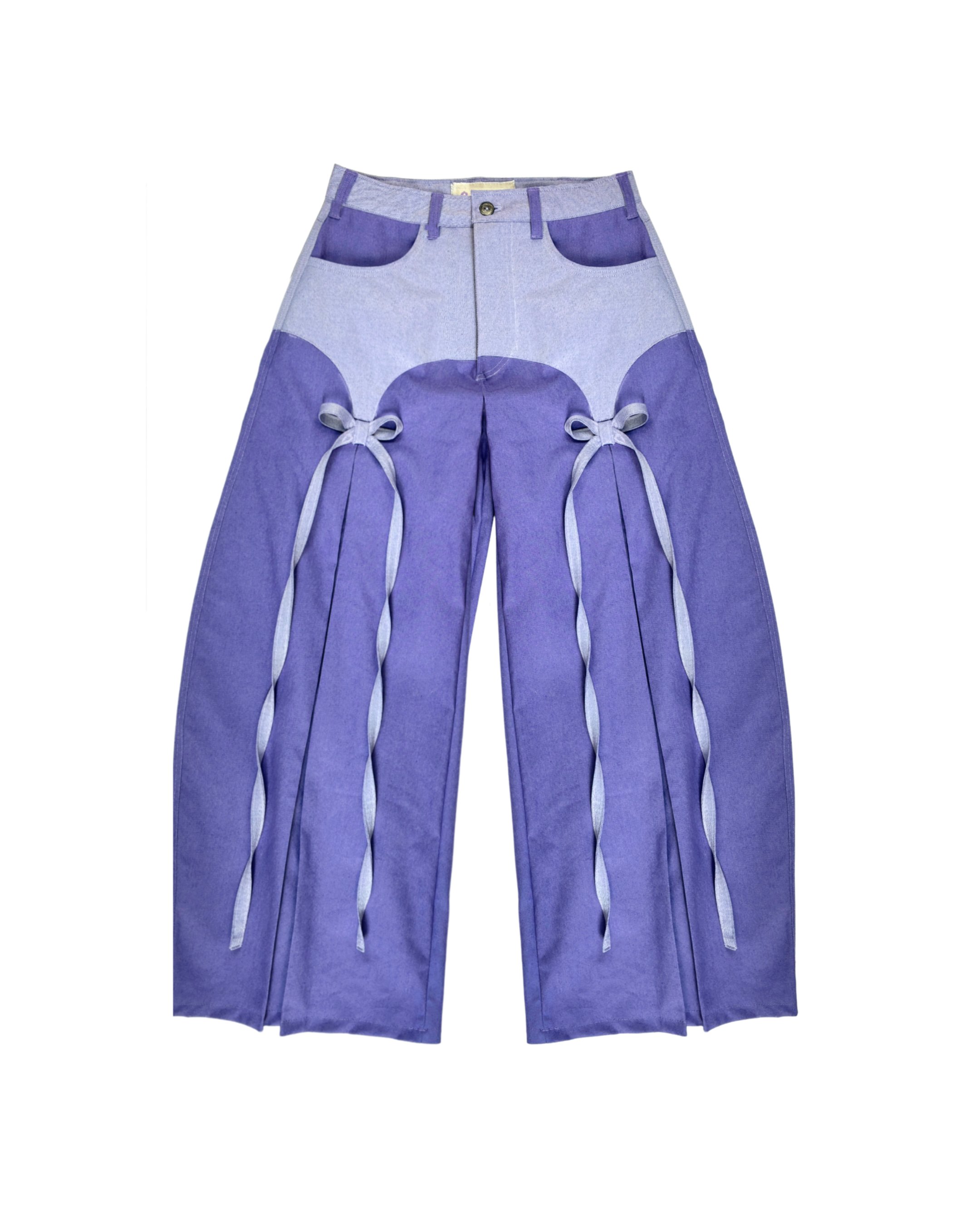 Purple Garter Bow Pants
